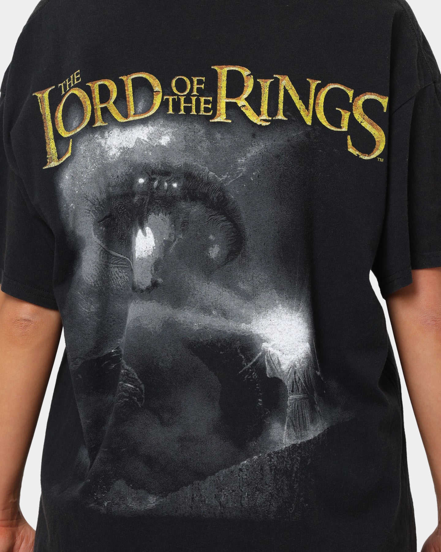 American Thrift X Lord Of The Rings Fellowship T-Shirt Washed Black