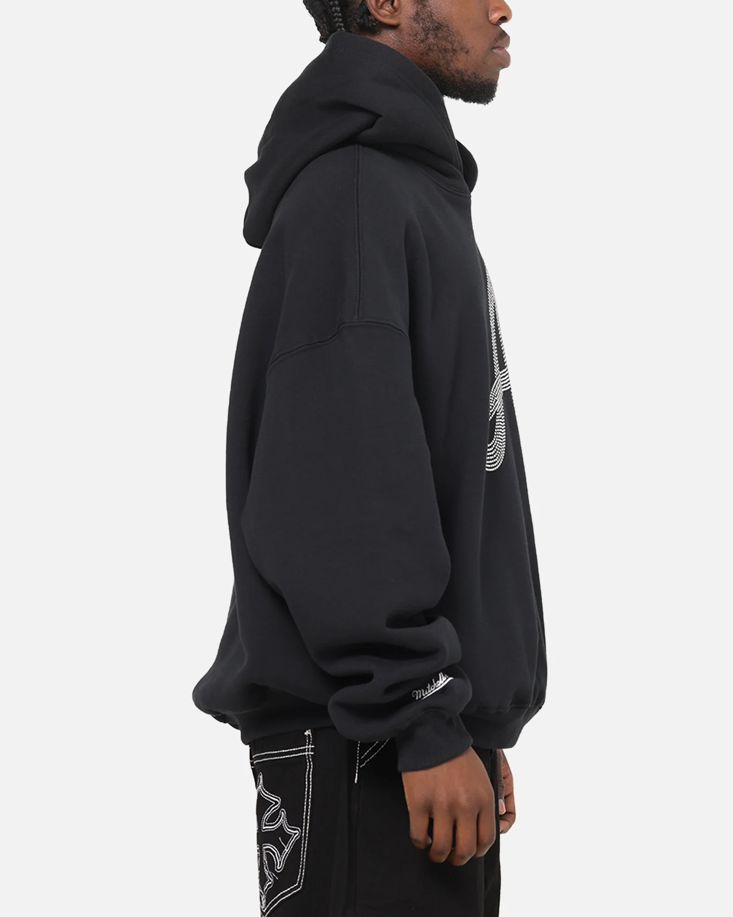 Mitchell & Ness Atlanta Braves Rhinestone Hoodie Faded Black