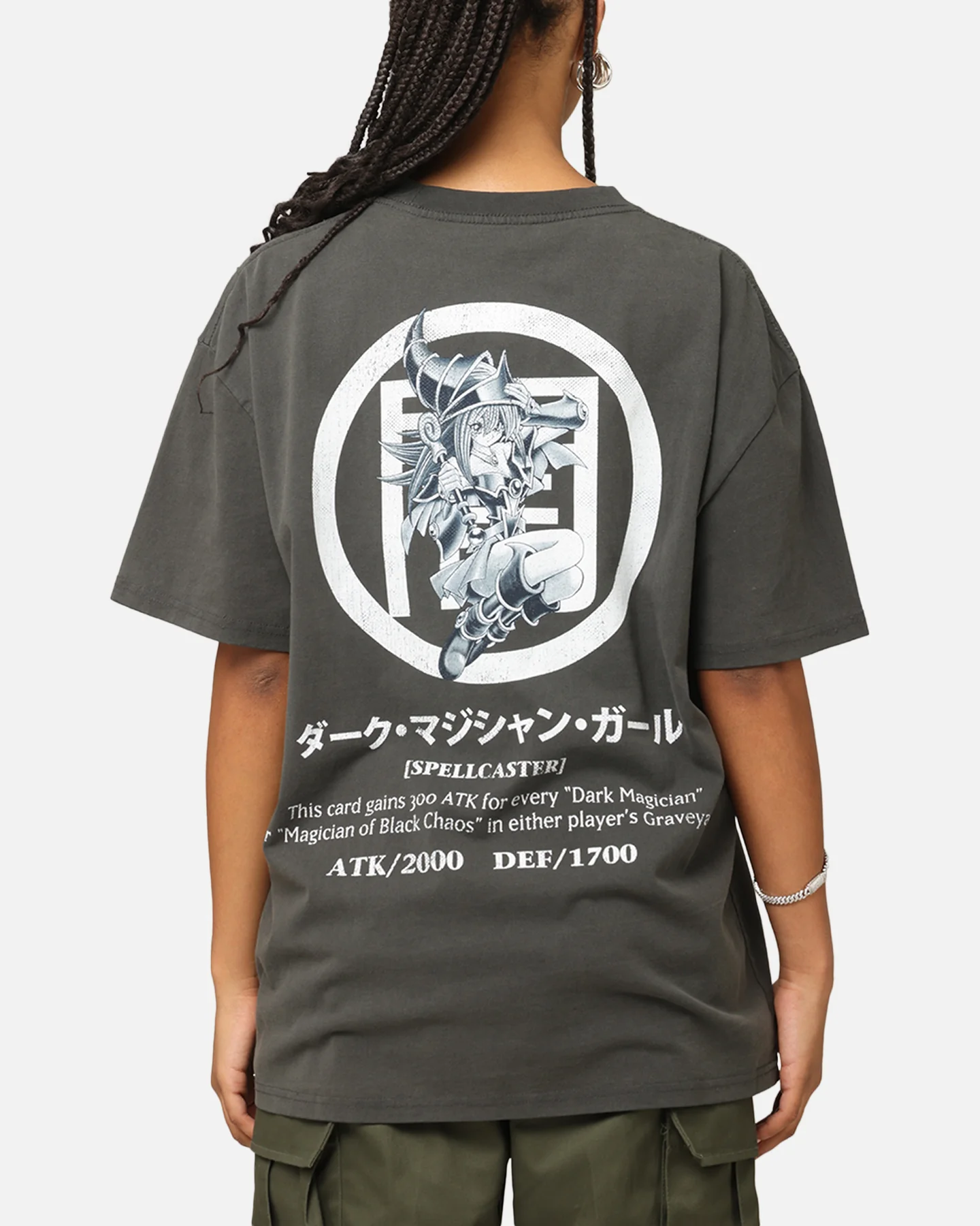 Goat Crew X Yu-Gi-Oh! Dark Magician Girl Card Heavyweight T-Shirt Black Wash