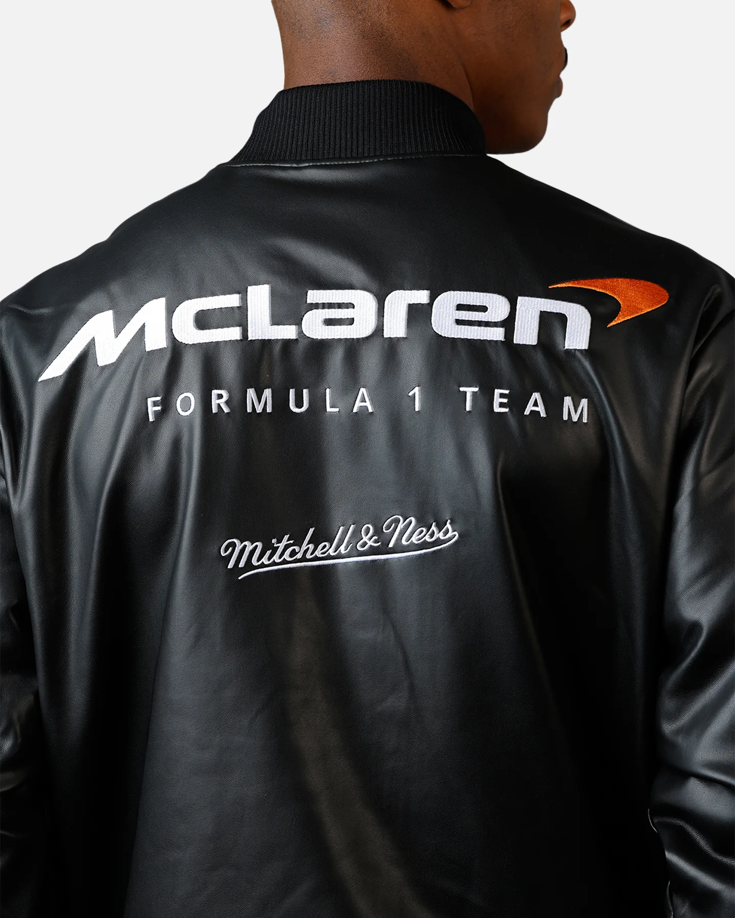 Mitchell & Ness X McLaren X Culture Kings Bomber Jacket Black