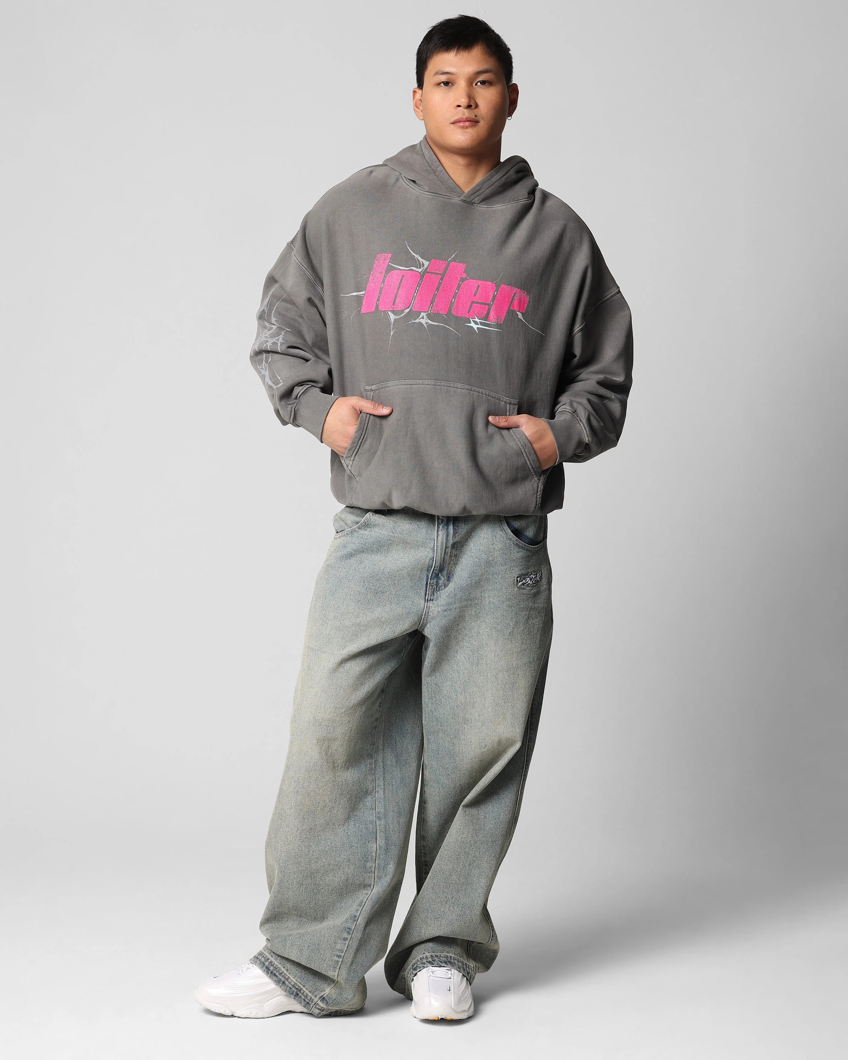 Loiter Neo Hoodie Washed Charcoal