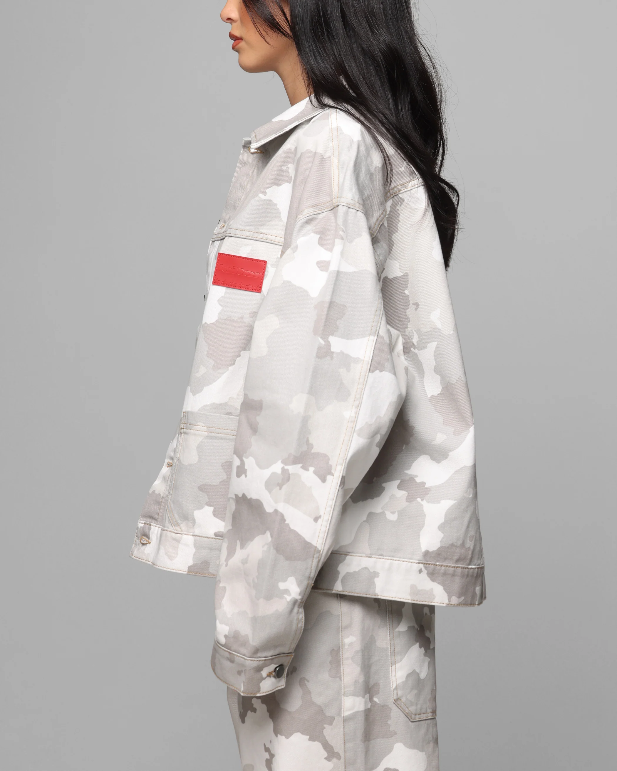 Loiter Prestige Denim Jacket Snow Camo