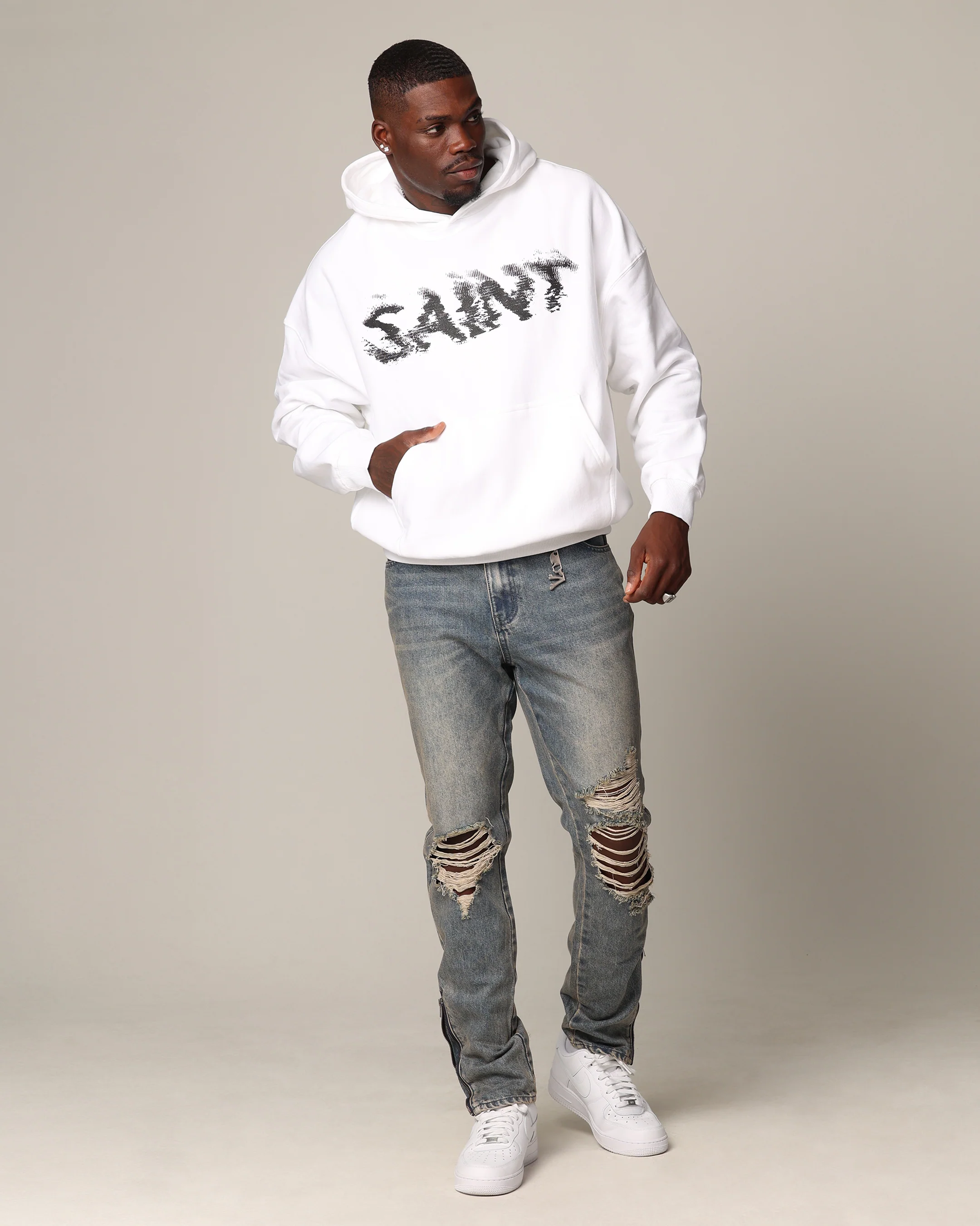 Saint Morta System Overload Hoodie White