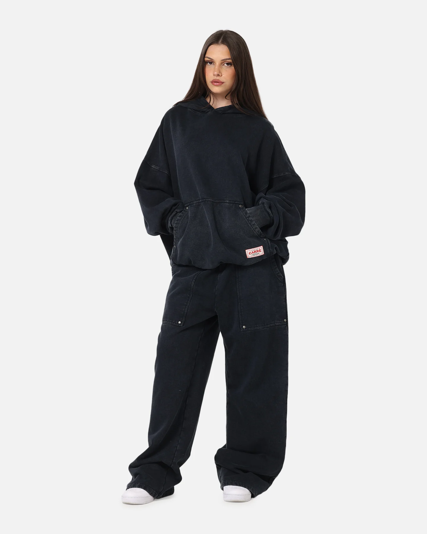 Carre Rivet Hoodie Charcoal