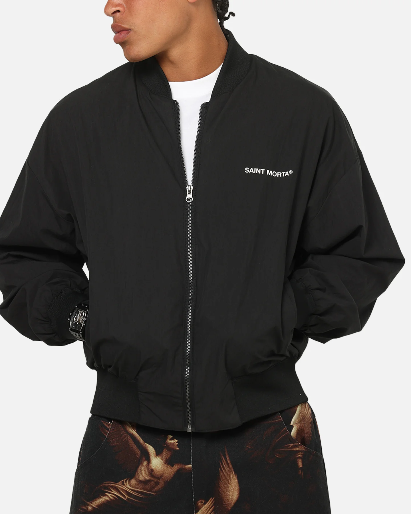 Saint Morta Crossbearer Bomber Jacket Black
