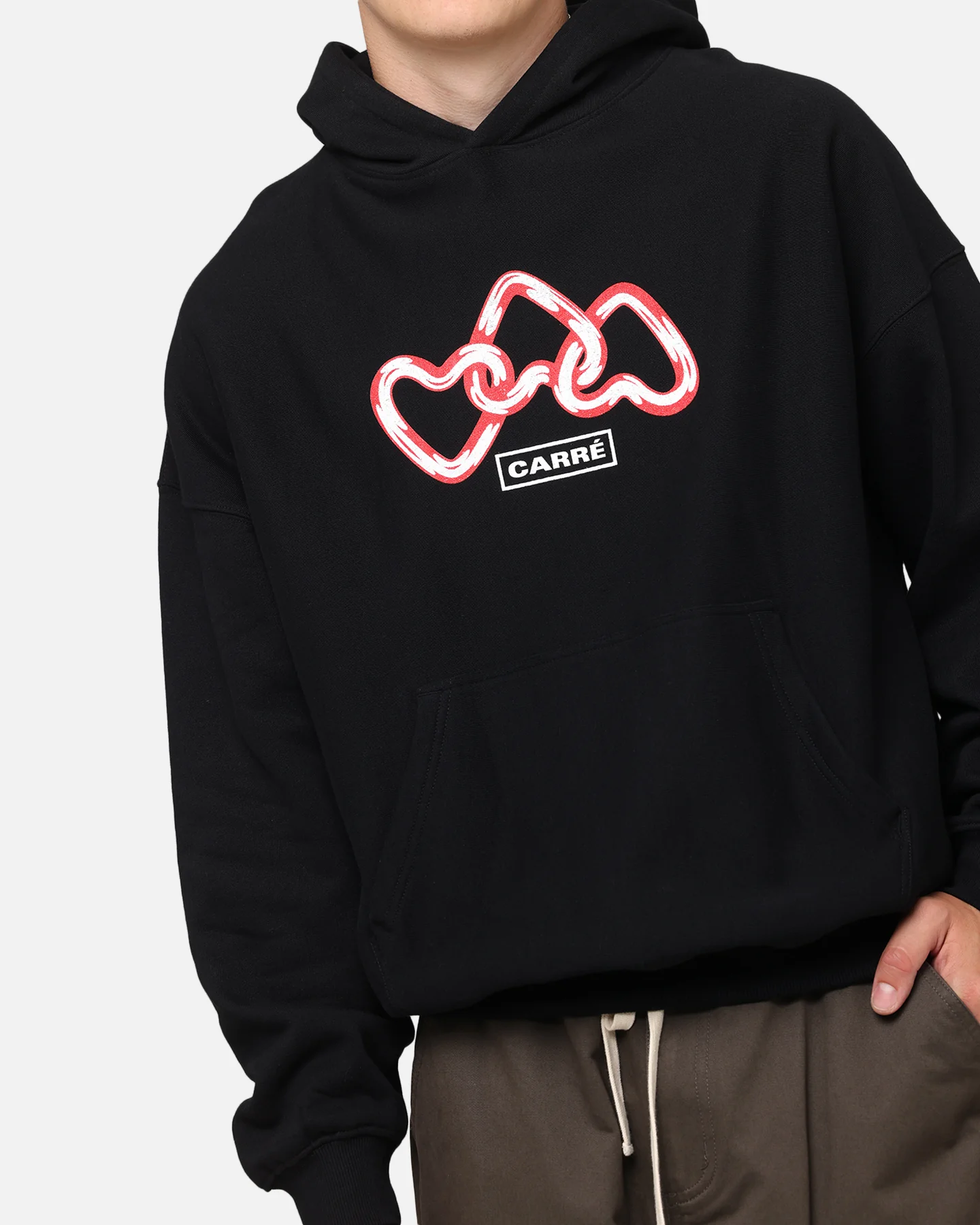 Carre Link Hoodie Black