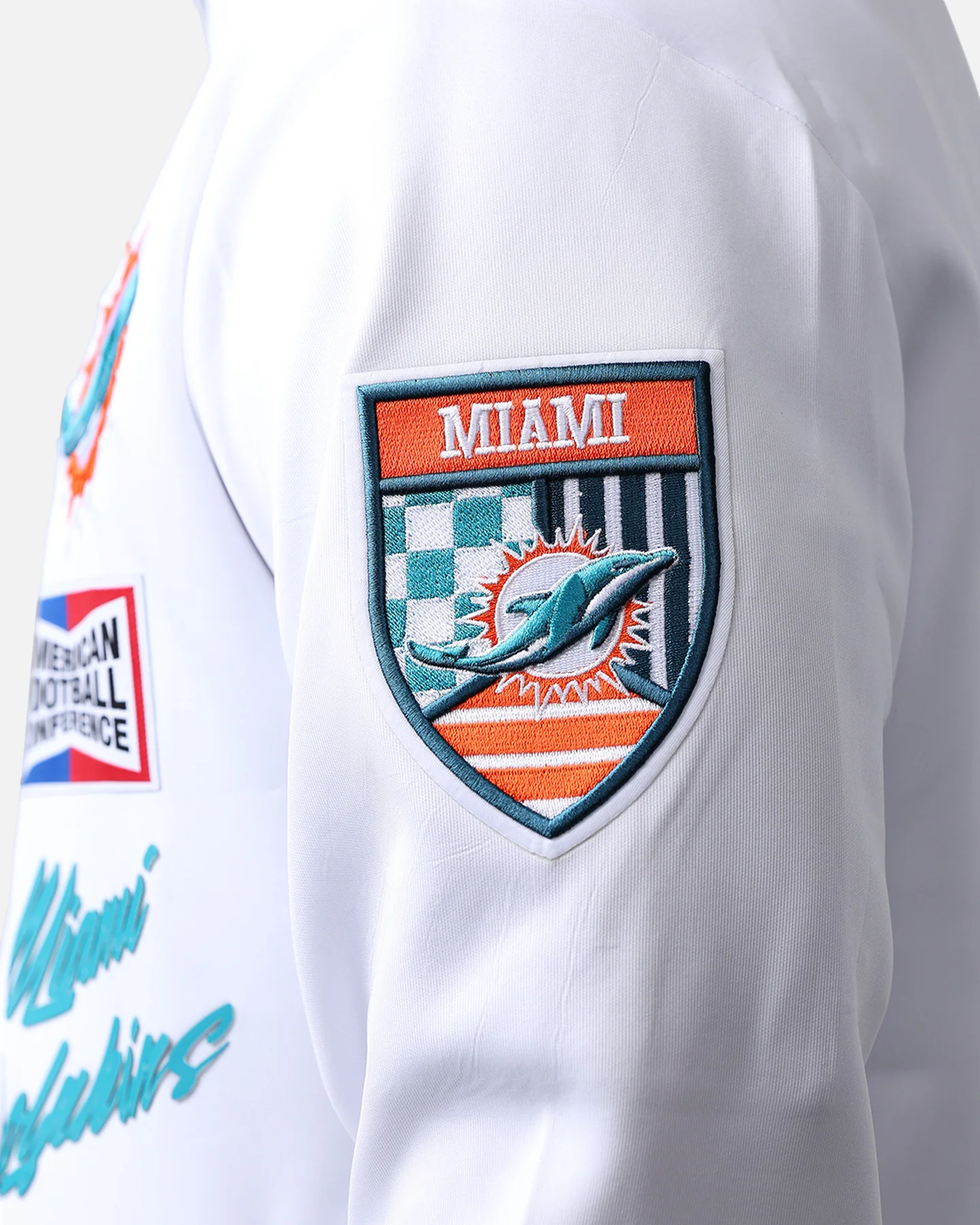 Pro Standard Miami Dolphins Fast Lane Track Jacket White