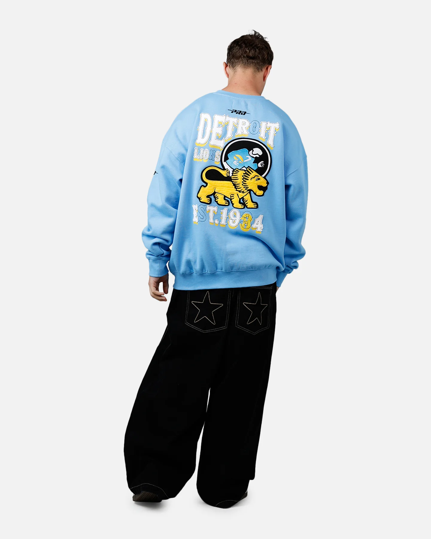 Pro Standard Detroit Lions Kickoff Crewneck Light Blue