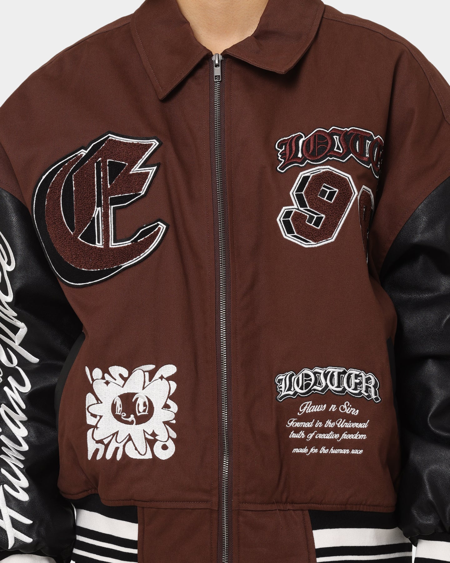 Loiter Ethereal Varsity Jacket Brown