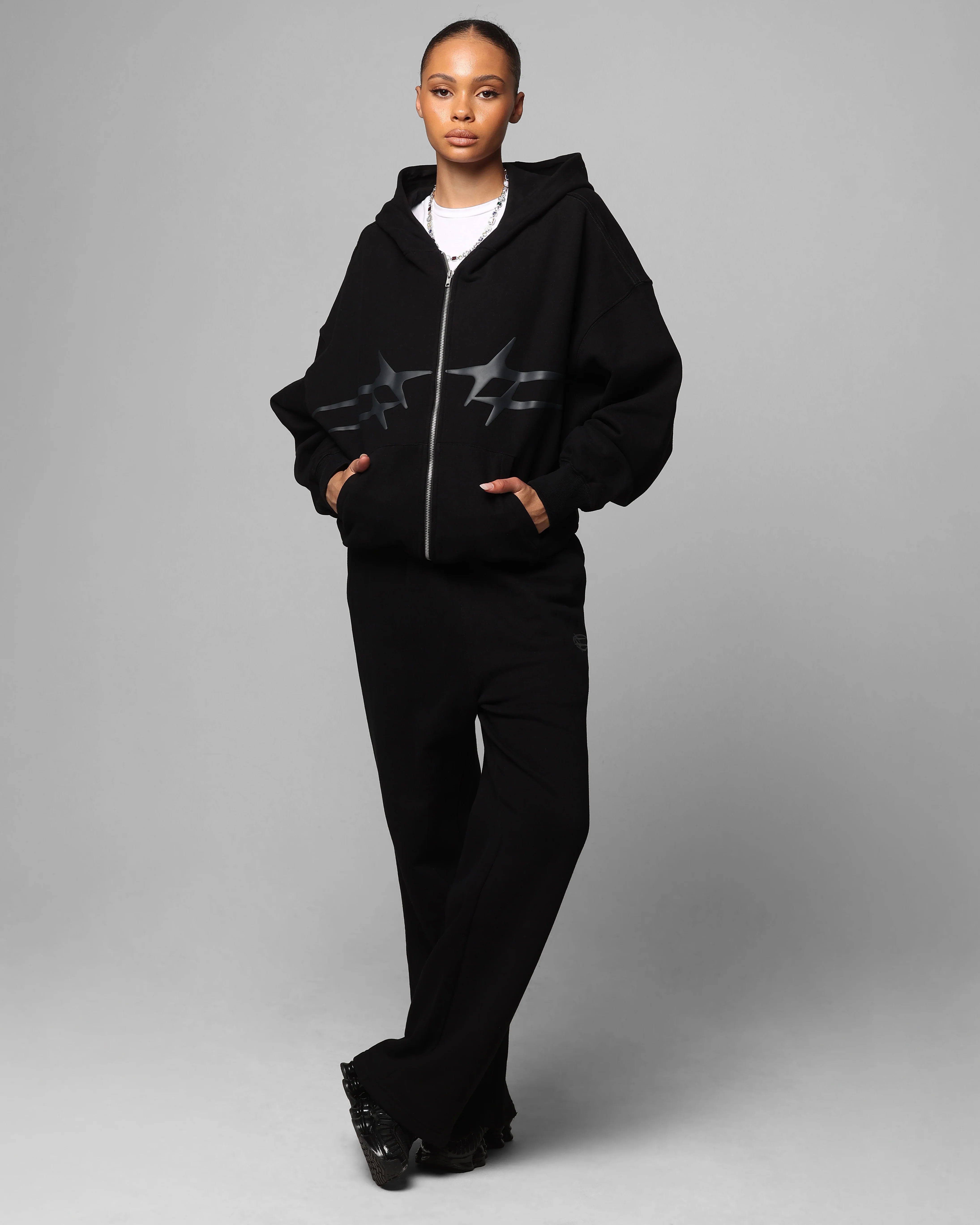 Loiter Celestial Full Zip Hoodie Black