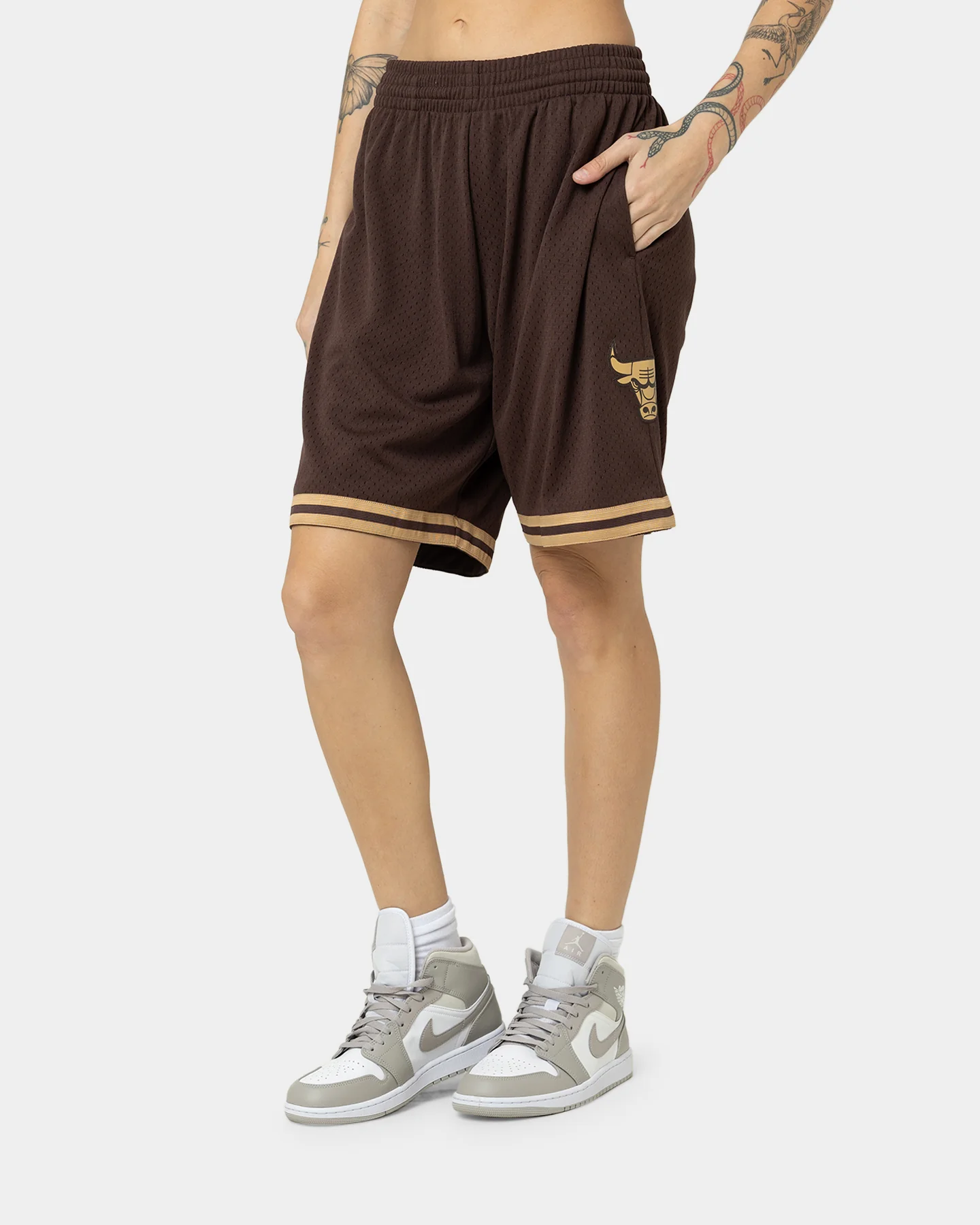 Mitchell & Ness Chicago Bulls Lux Brown Swingman Shorts Baroque Brown
