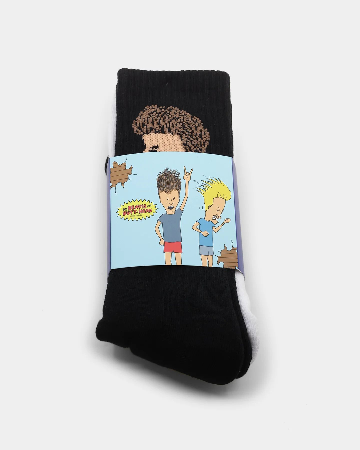 American Thrift X Beavis And Butt-Head Socks 2 Pack Black/White