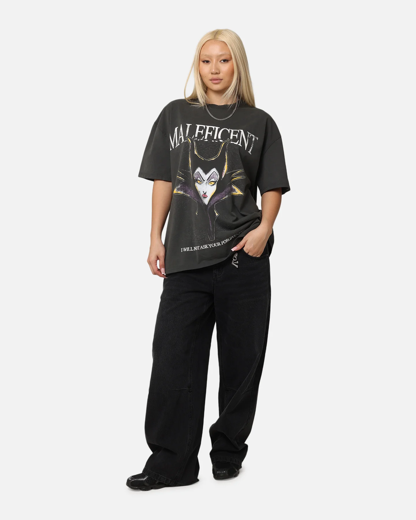 American Thrift Disney Maleficent Heavyweight T-Shirt Black Wash