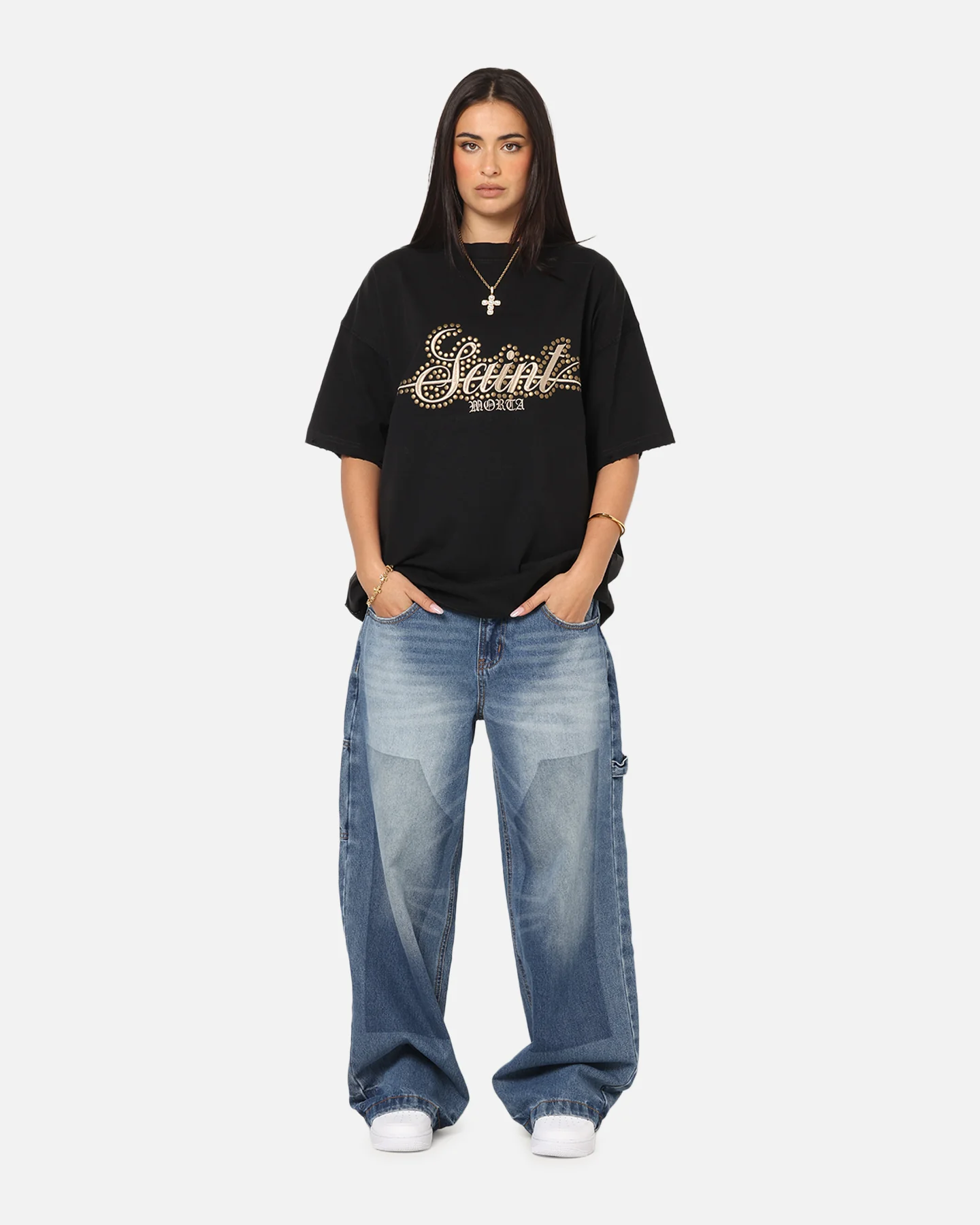 Saint Morta Rodeo Drive Boxy T-Shirt Black/Brown