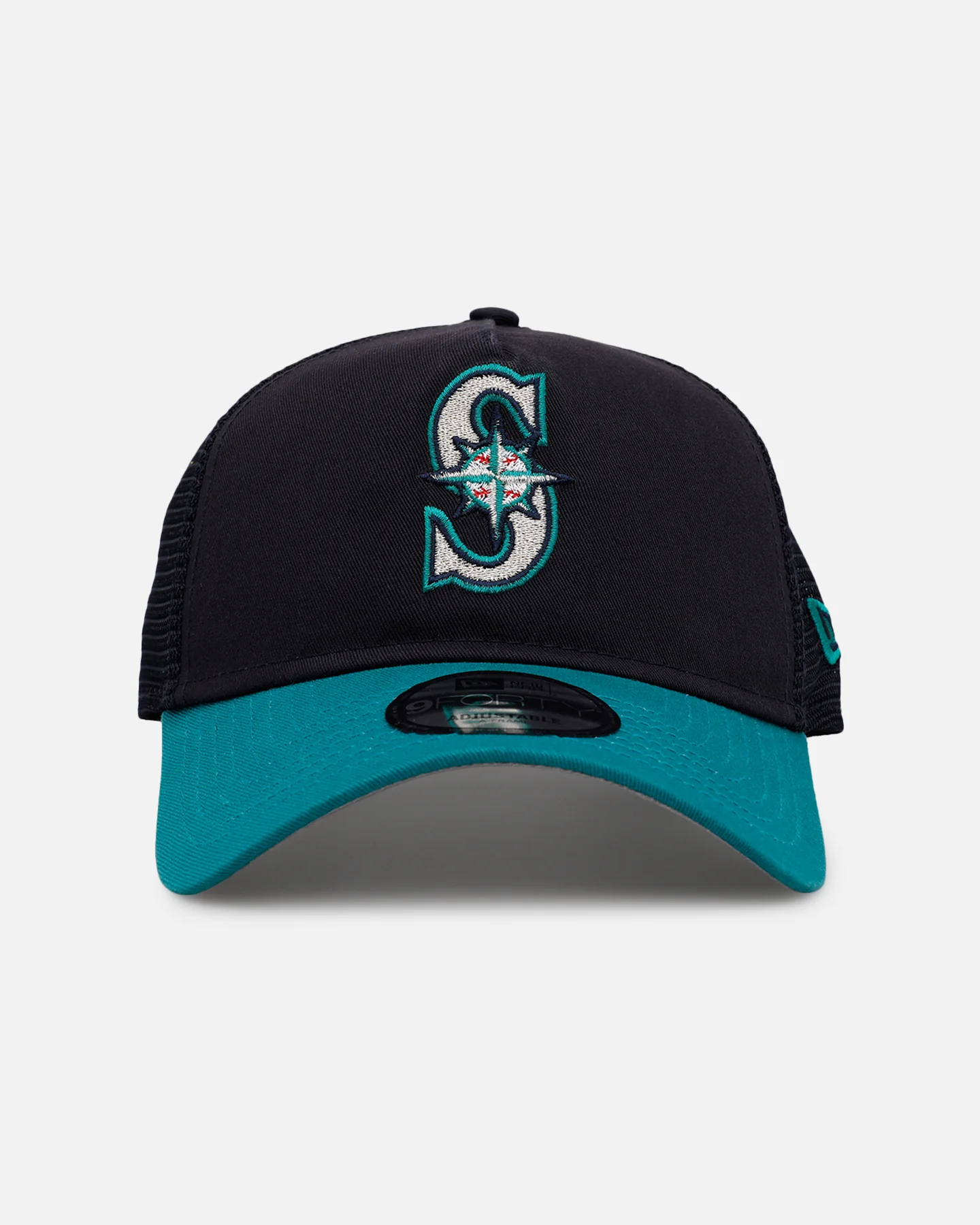 New Era Seattle Mariners 'Washed Truckers' 9FORTY A-Frame Trucker Snapback Official Team Color