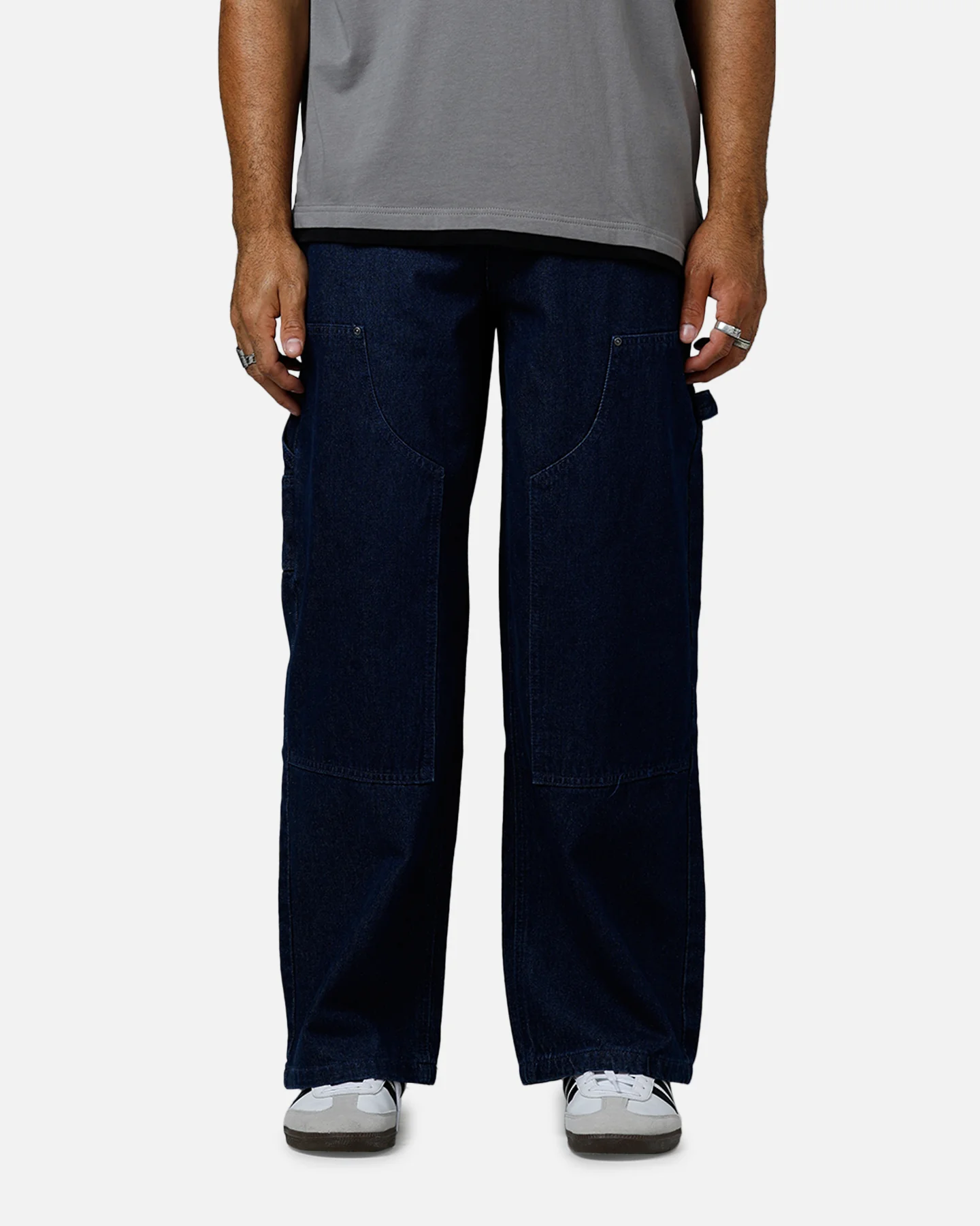 Carre Baggy Work Jeans Dark Washed Indigo