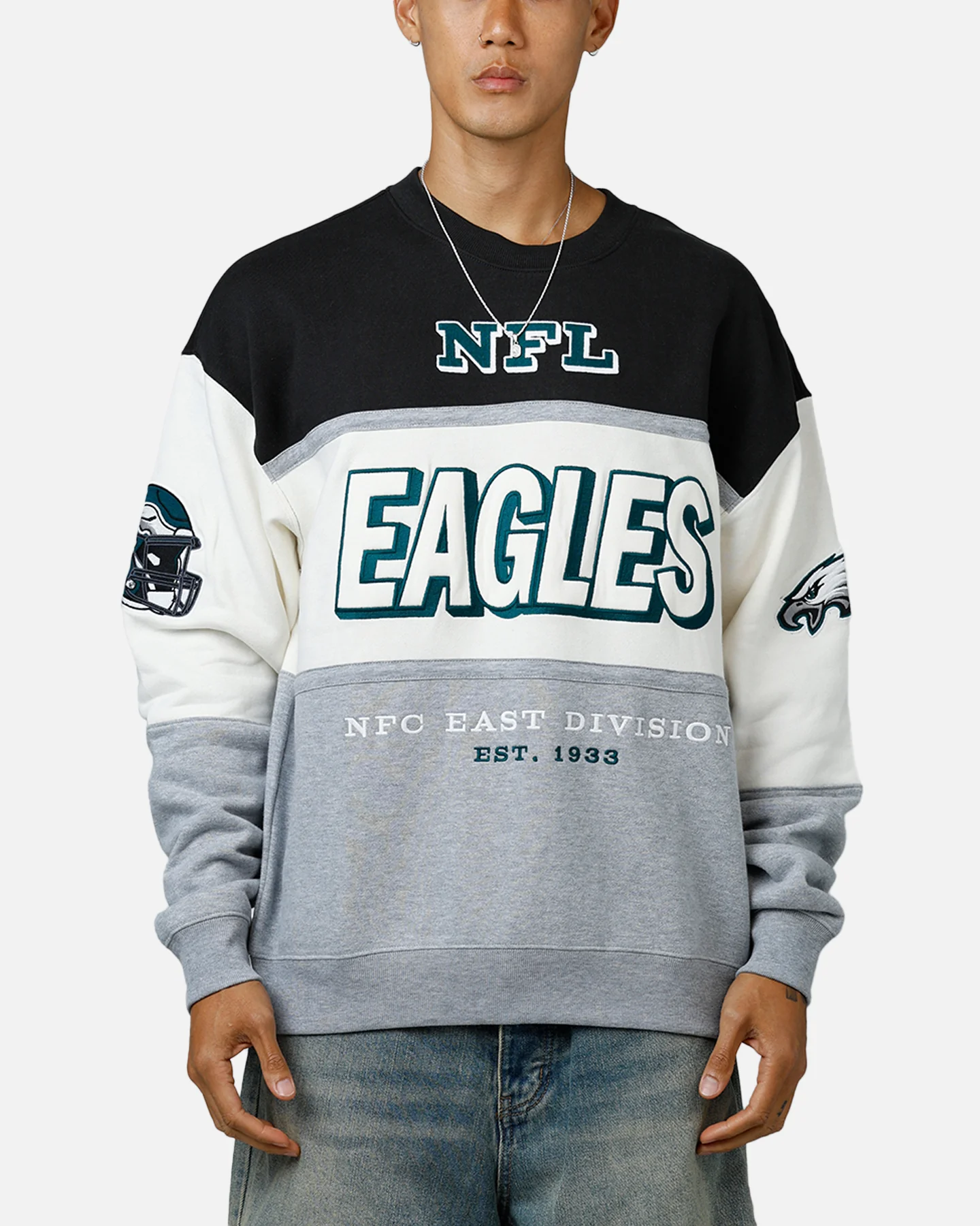 47 Brand Philadelphia Eagles Maximalist Crewneck Black/Green