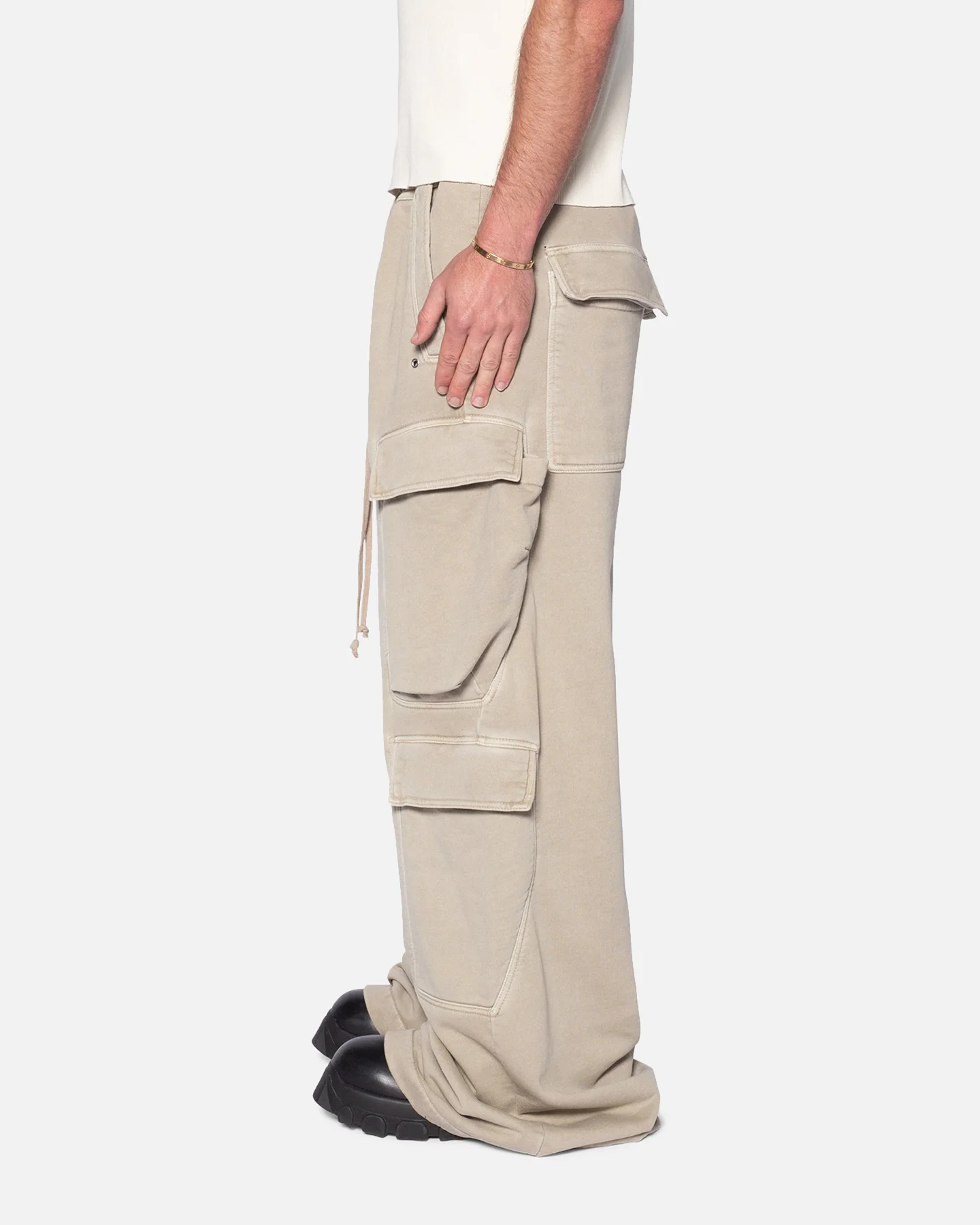 MNML Rave Double Cargo Sweatpants Washed Earth