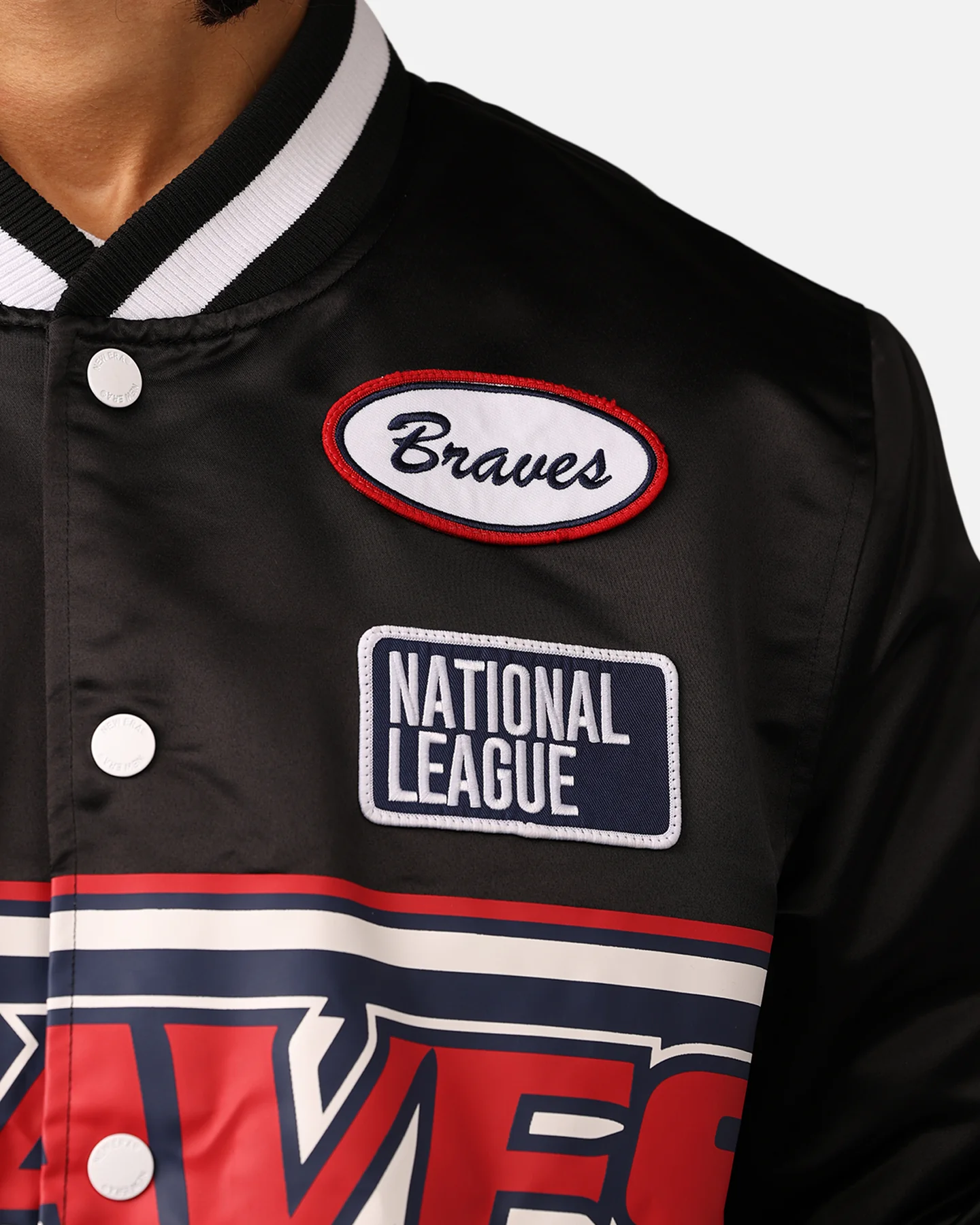 New Era Atlanta Braves 2024 Rally Drive Jacket Black/White