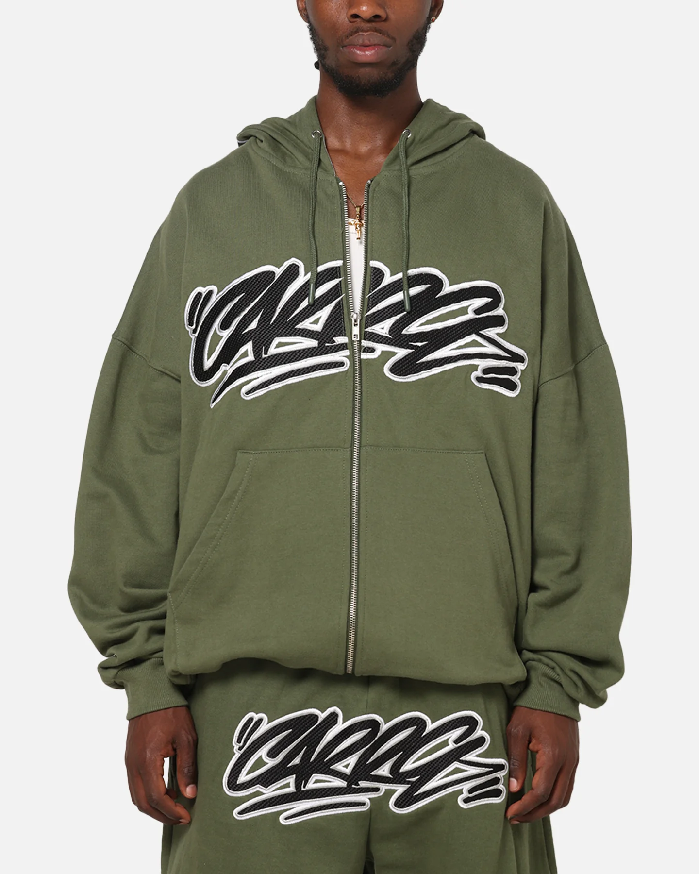 Carre Terrace Zip Hoodie Olive