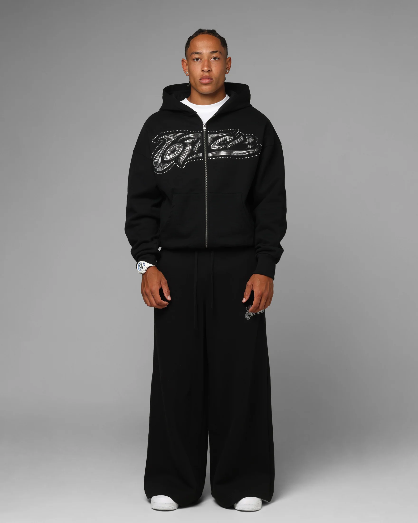 Loiter Silicone Ultra Wide Sweatpants Black
