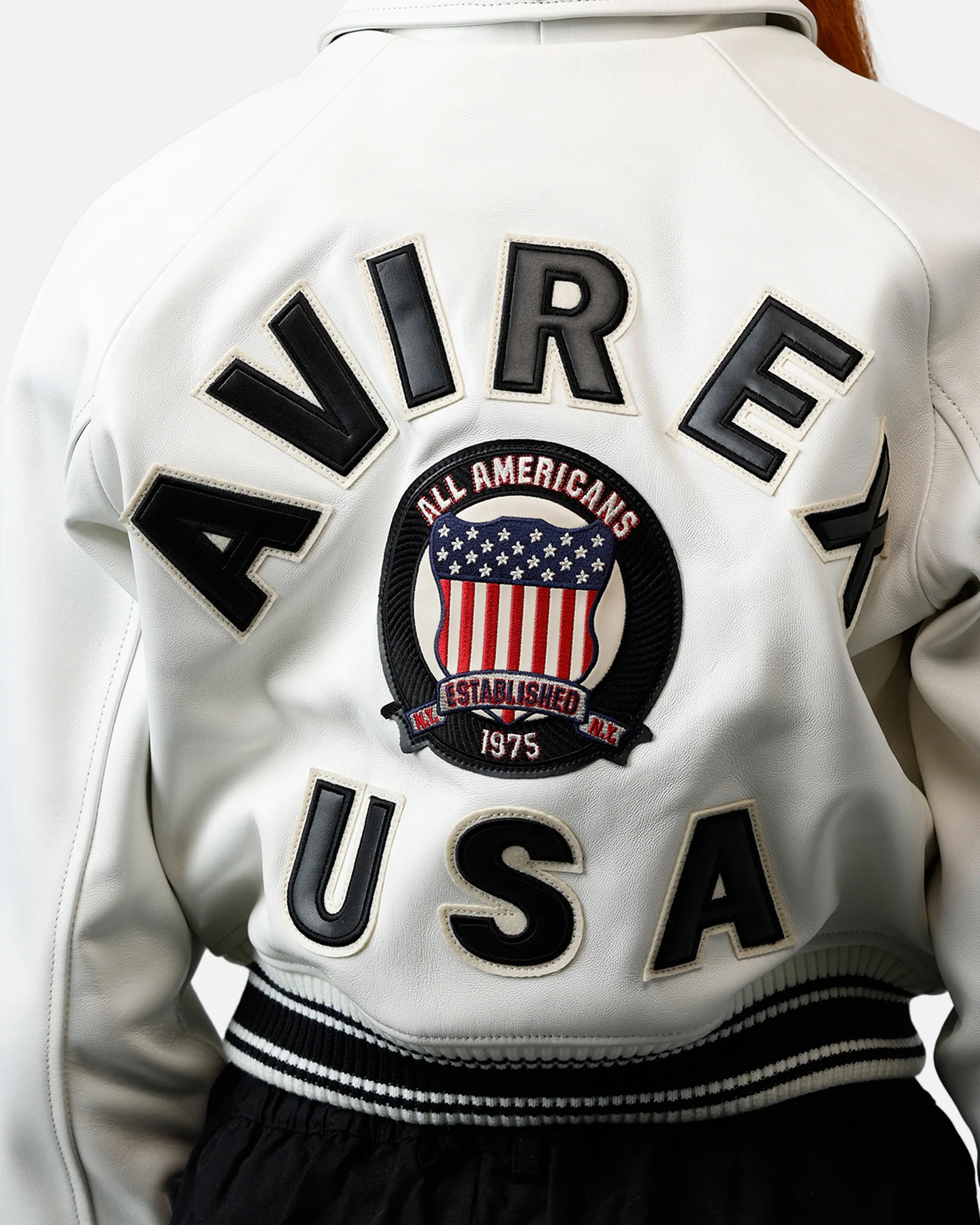 Avirex Women's Cropped Icon Jacket Snow White