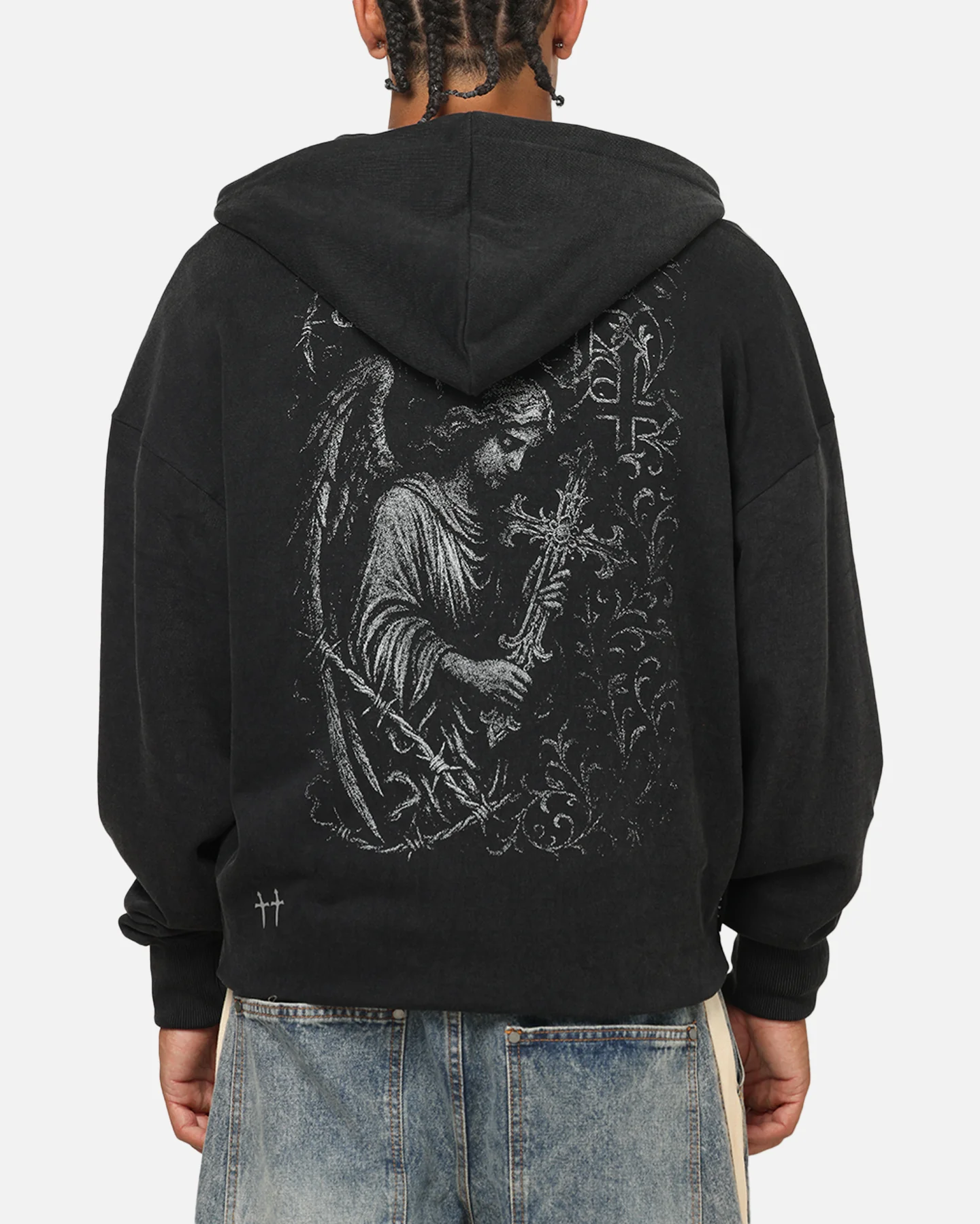 Saint Morta Crossbearer Zip Hoodie Black
