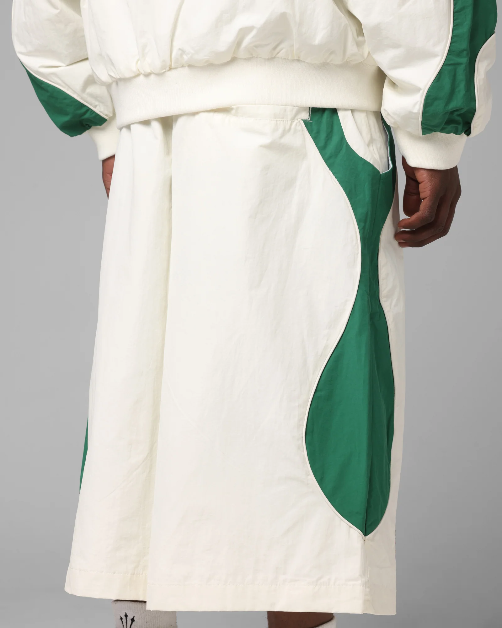 Loiter Club Classic Track Shorts White/Green