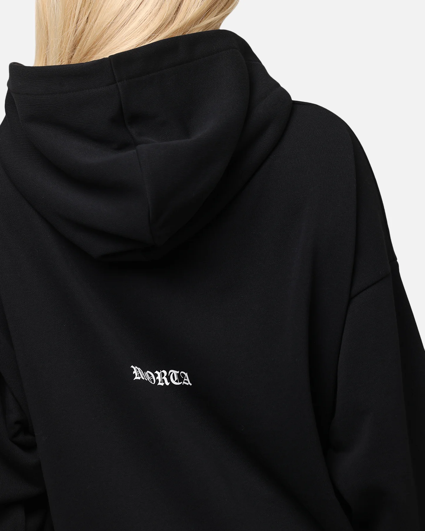 Saint Morta Gothic Distressed Zip Hoodie Black