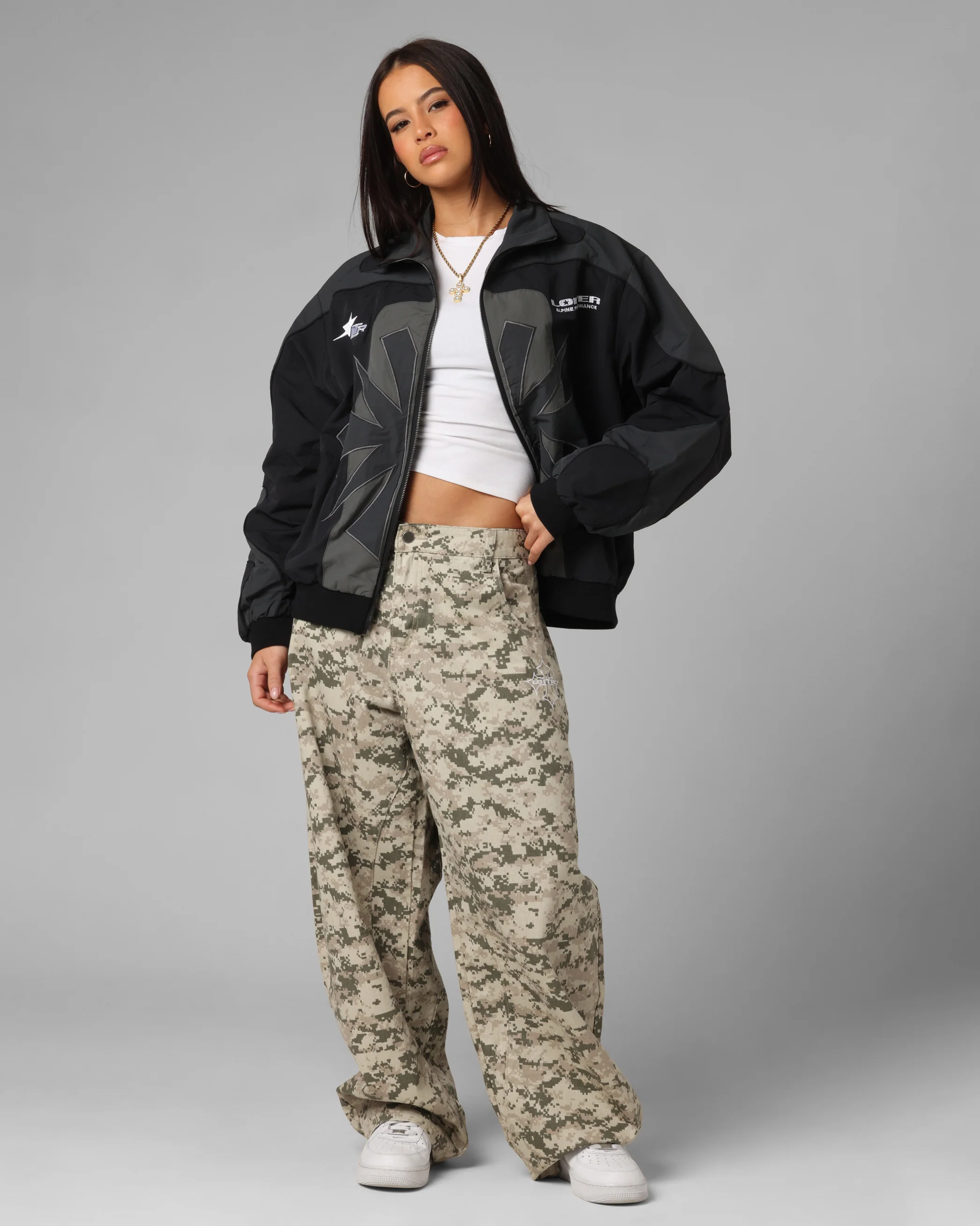 Loiter Club Classic Track Jacket Black