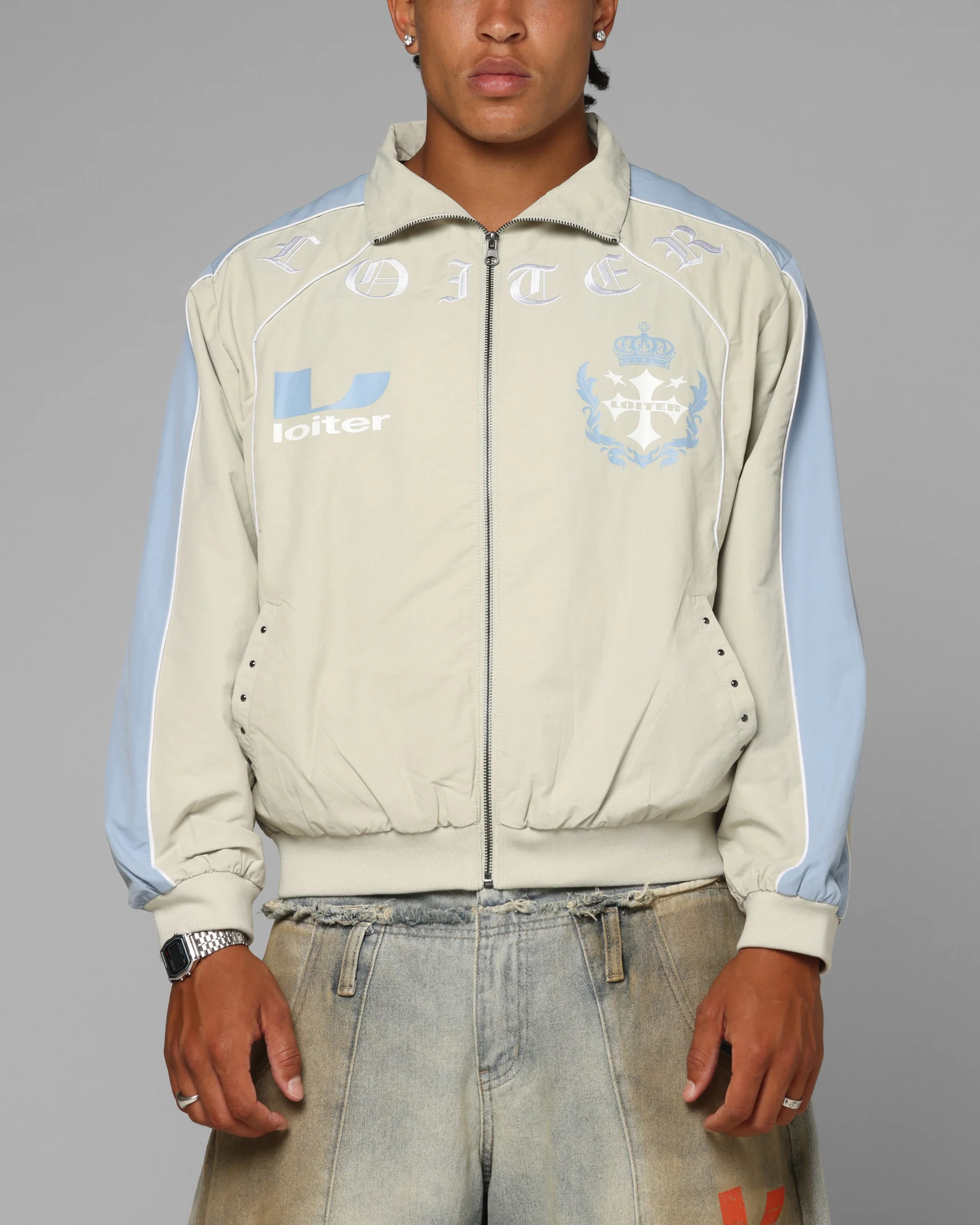 Loiter Imperial Track Jacket Grey