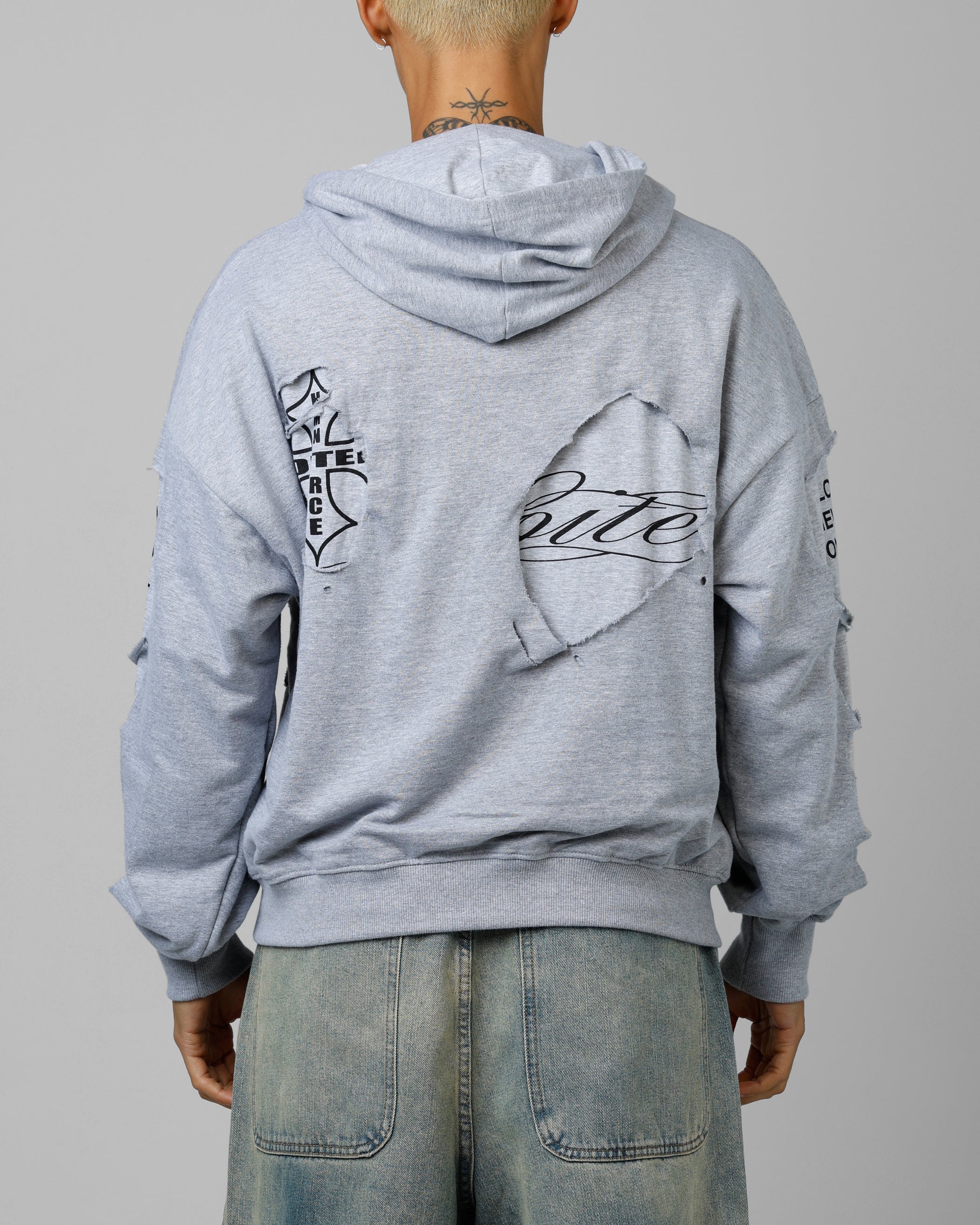 Loiter Destruction Hoodie Grey