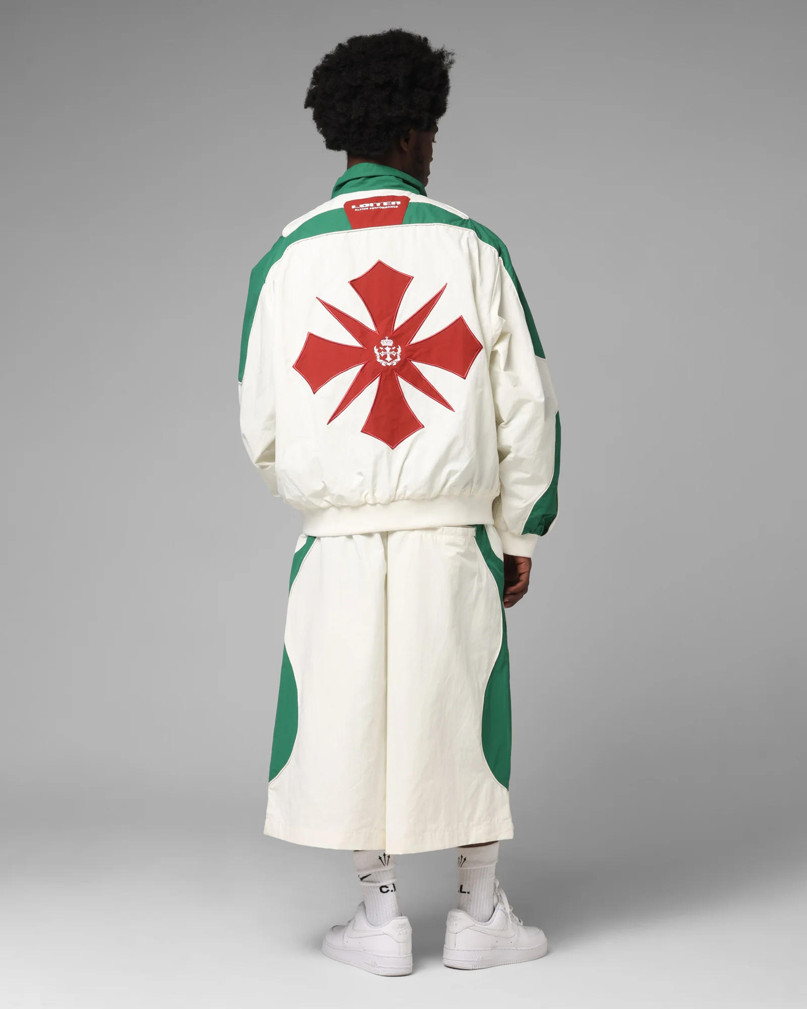 Loiter Club Classic Track Jacket White/Green