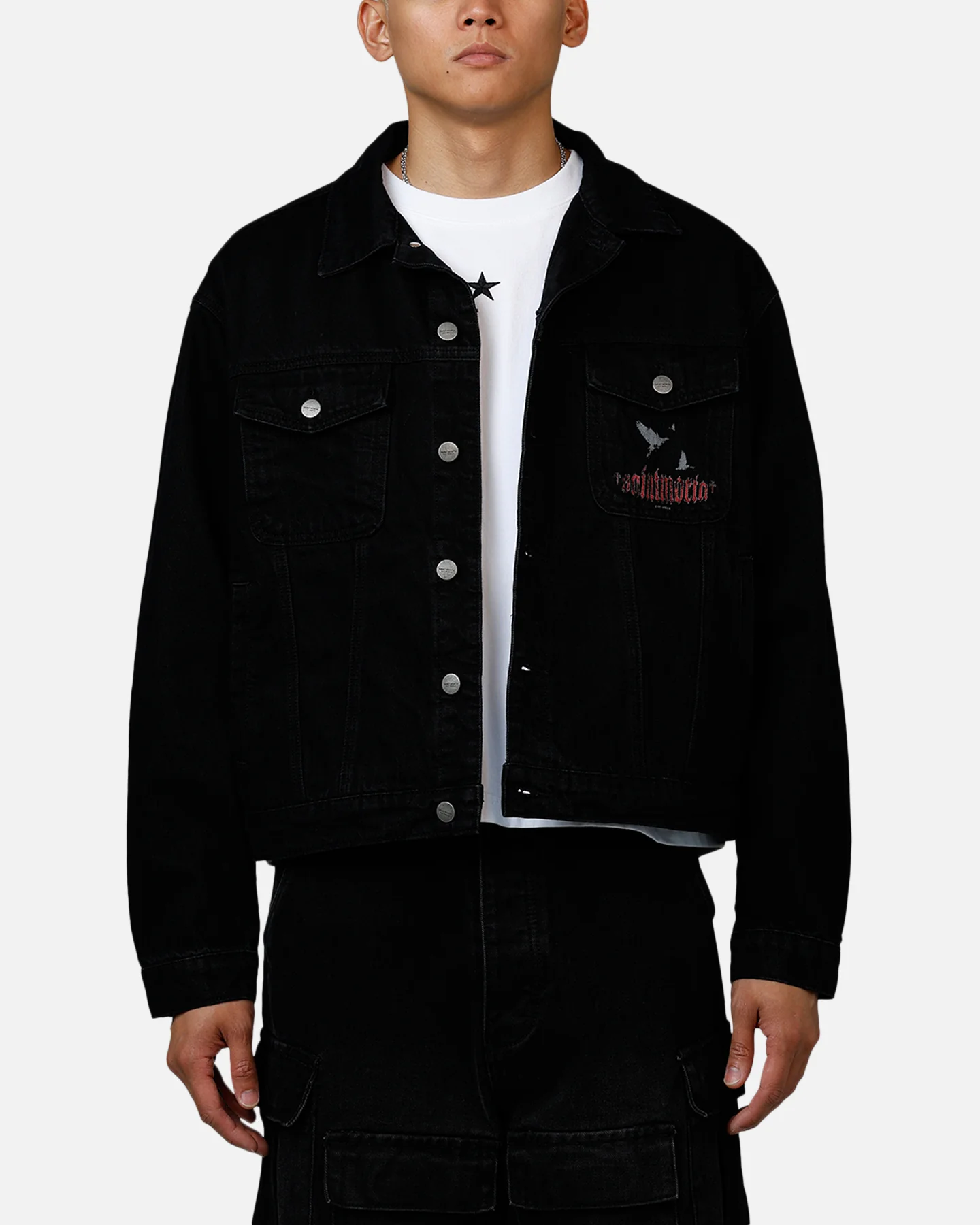 Saint Morta Amorfati Denim Jacket Black Shadow