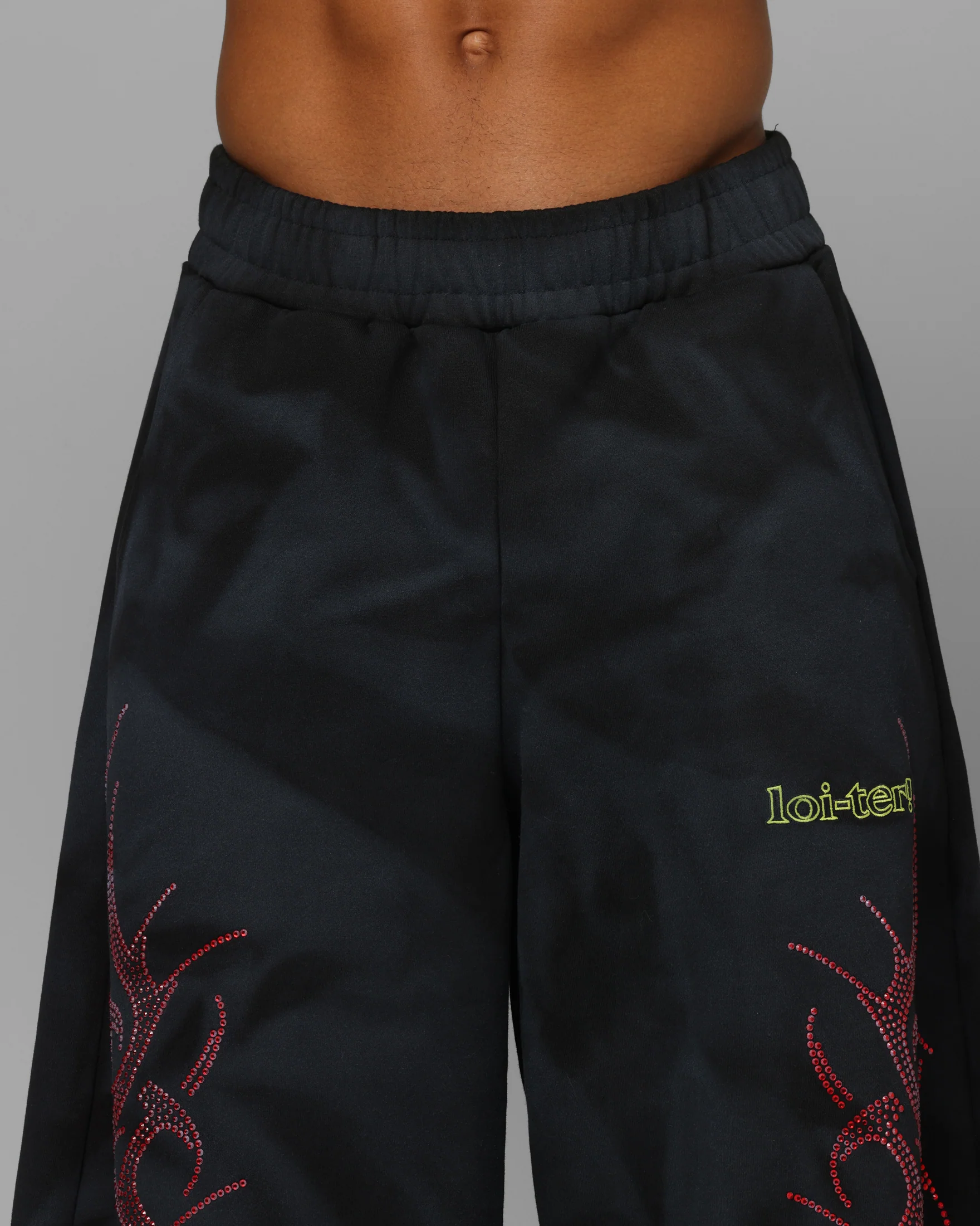 Loiter X Yu-Gi-Oh! Slifer Sky Dragon Sweatpants Black Wash