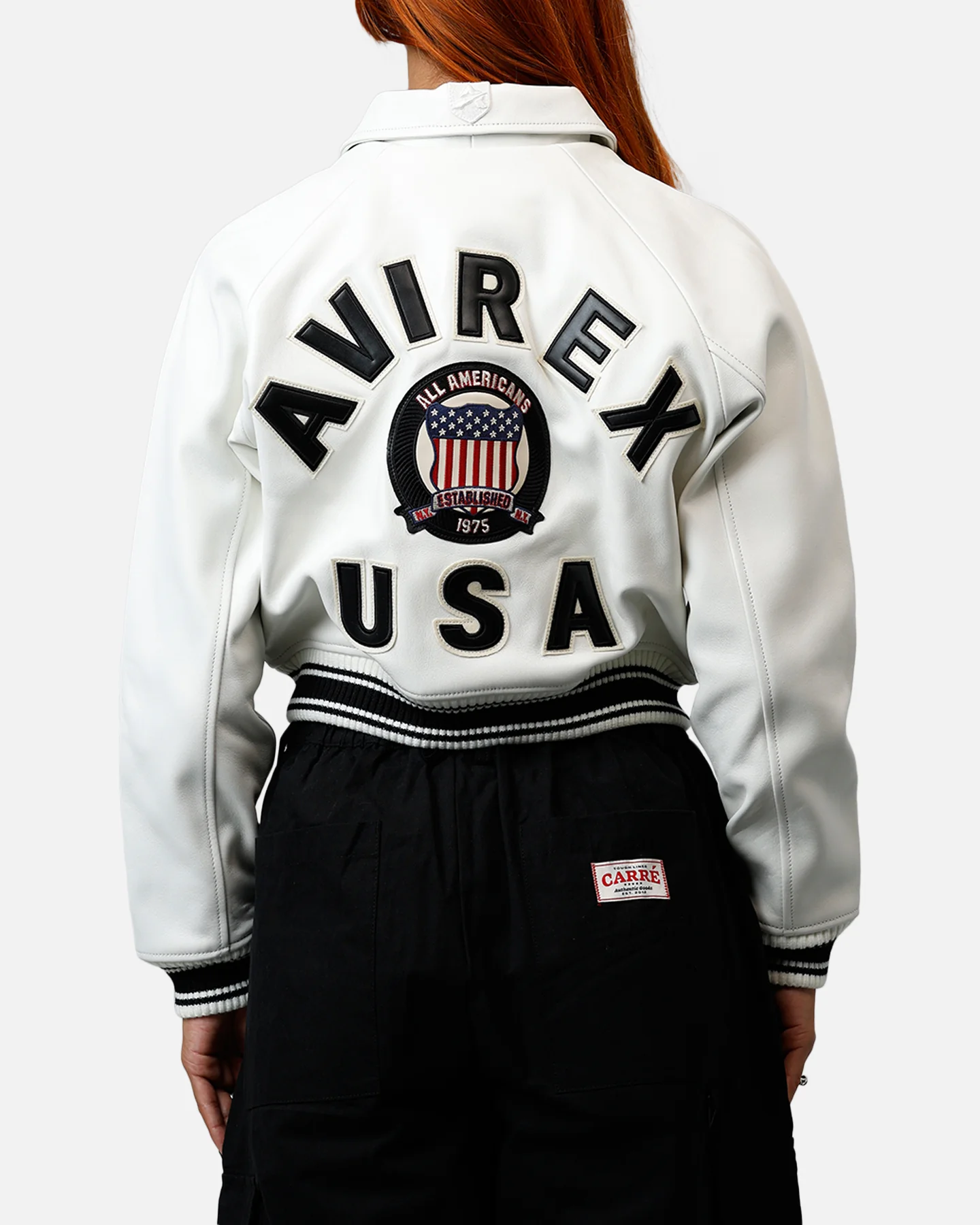 Avirex Women's Cropped Icon Jacket Snow White