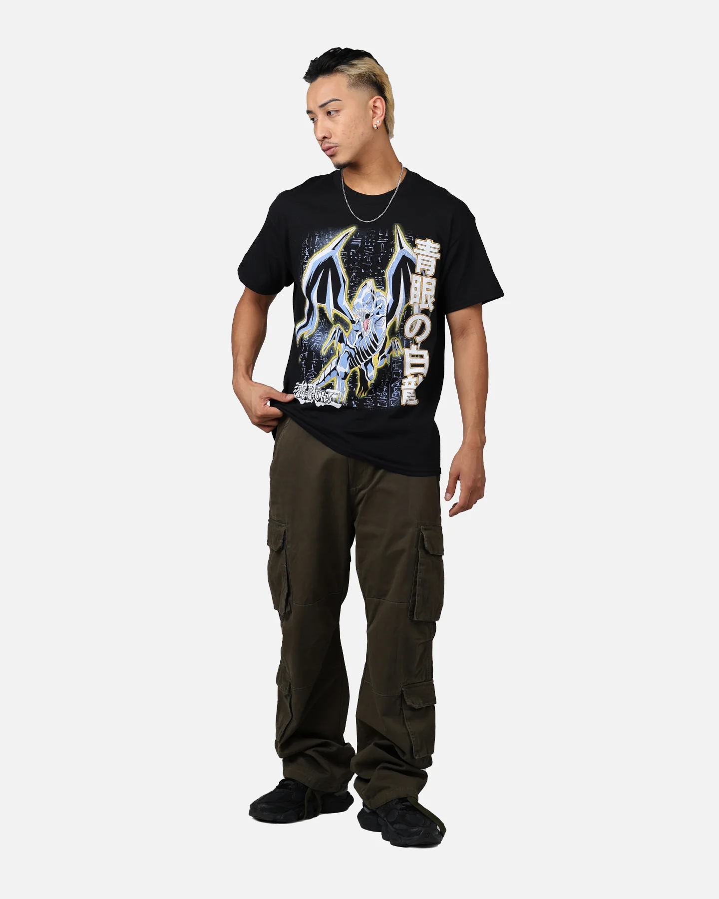 Goat Crew X Yu-Gi-Oh! Blue Eyes White Dragon T-Shirt Black