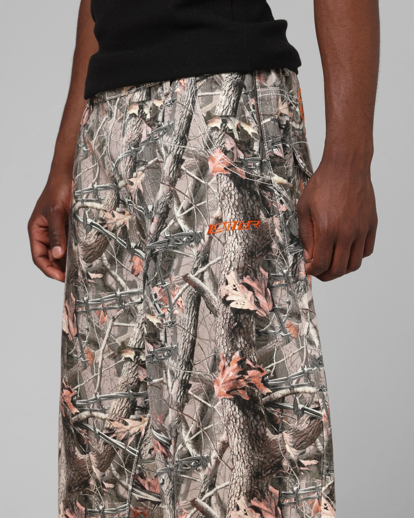 Loiter Biker Raver Jeans Real Tree Camo