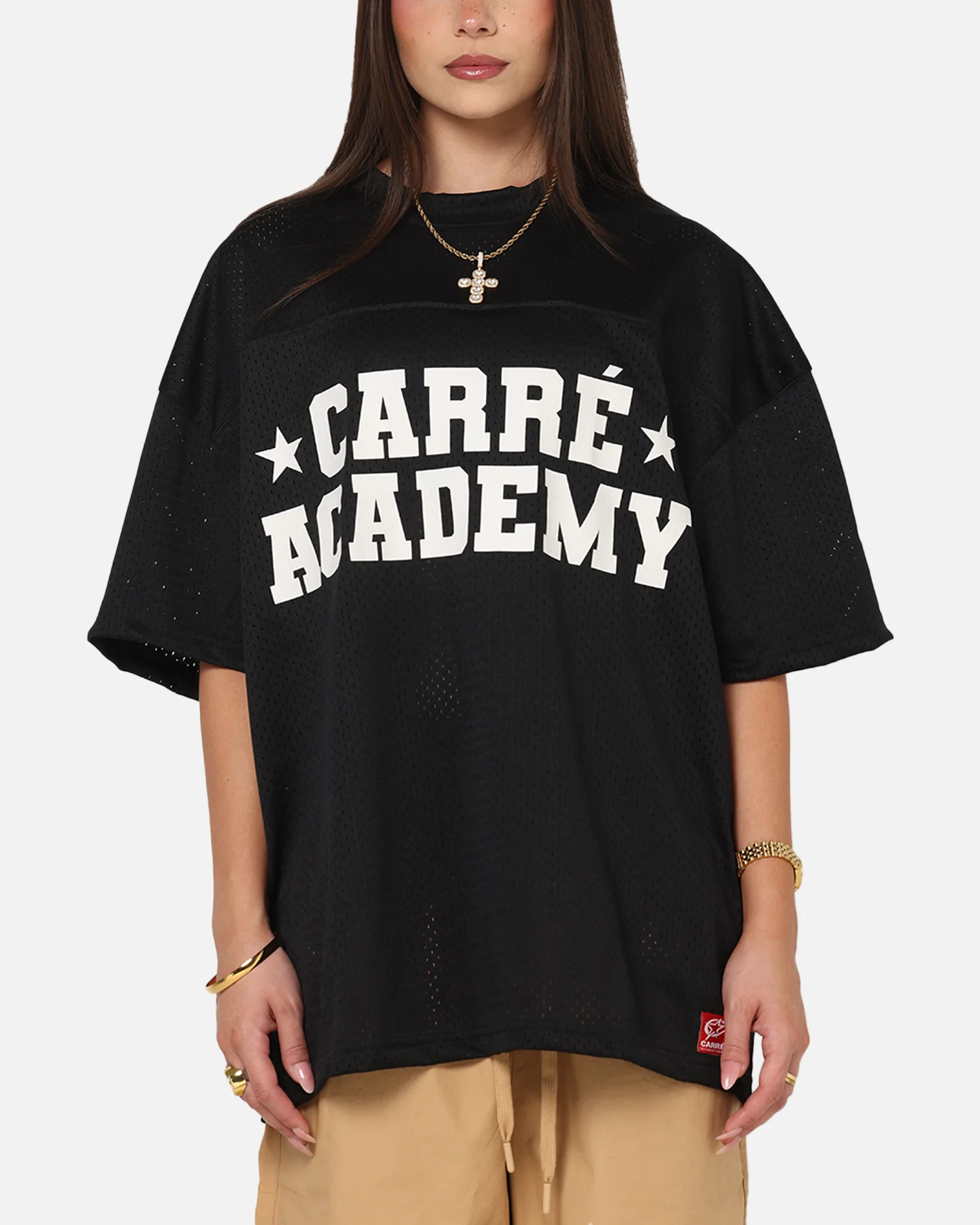 Carre Star Academy Mesh T-Shirt Black