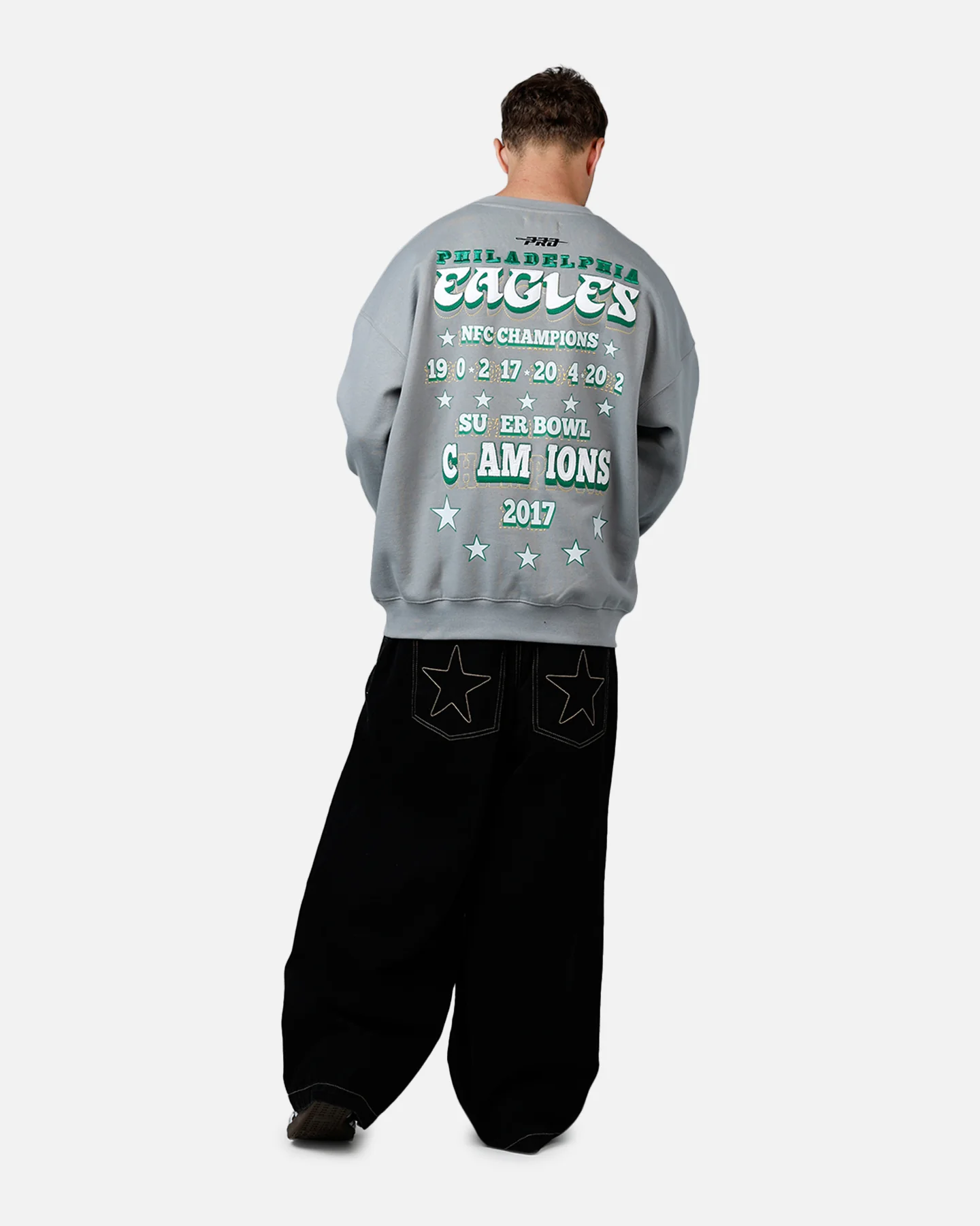 Pro Standard Philadelphia Eagles Kickoff Crewneck Grey