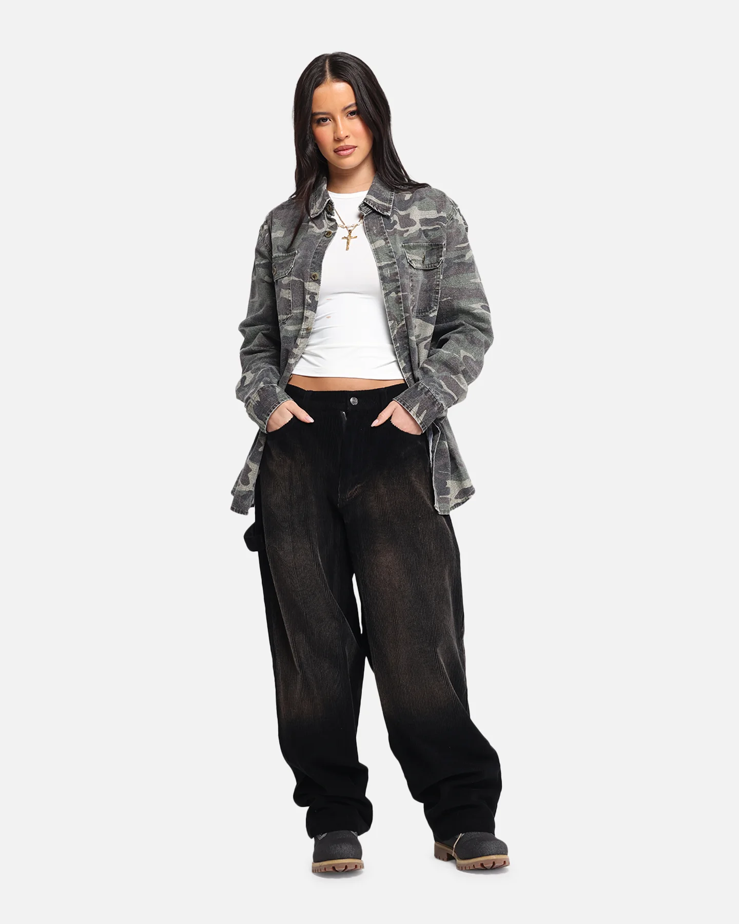 XXIII Corduroy Wash Pants Black