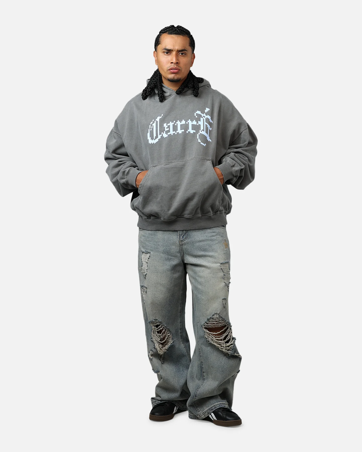 Carre Game Over Hoodie Washed Charcoal