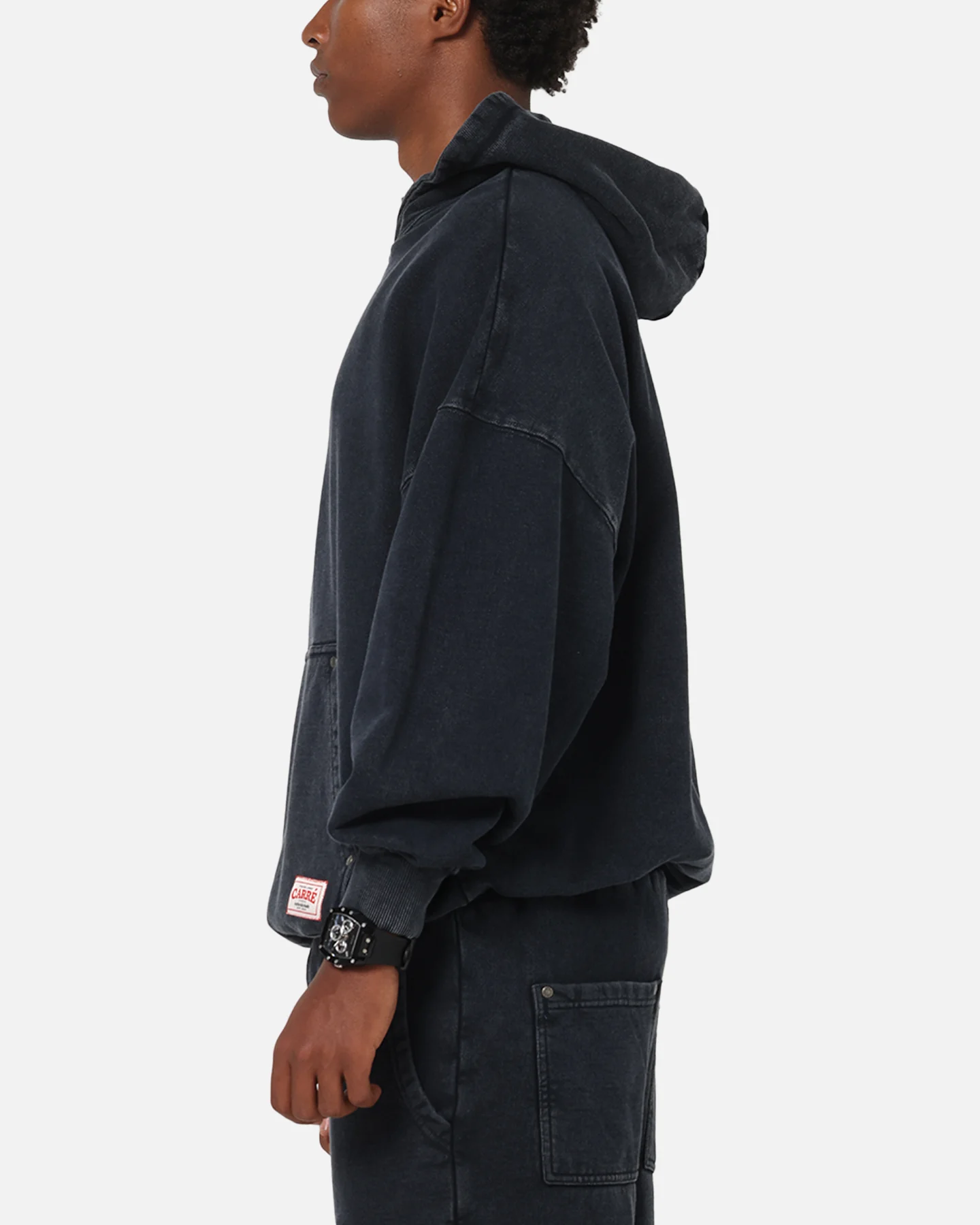 Carre Rivet Hoodie Charcoal