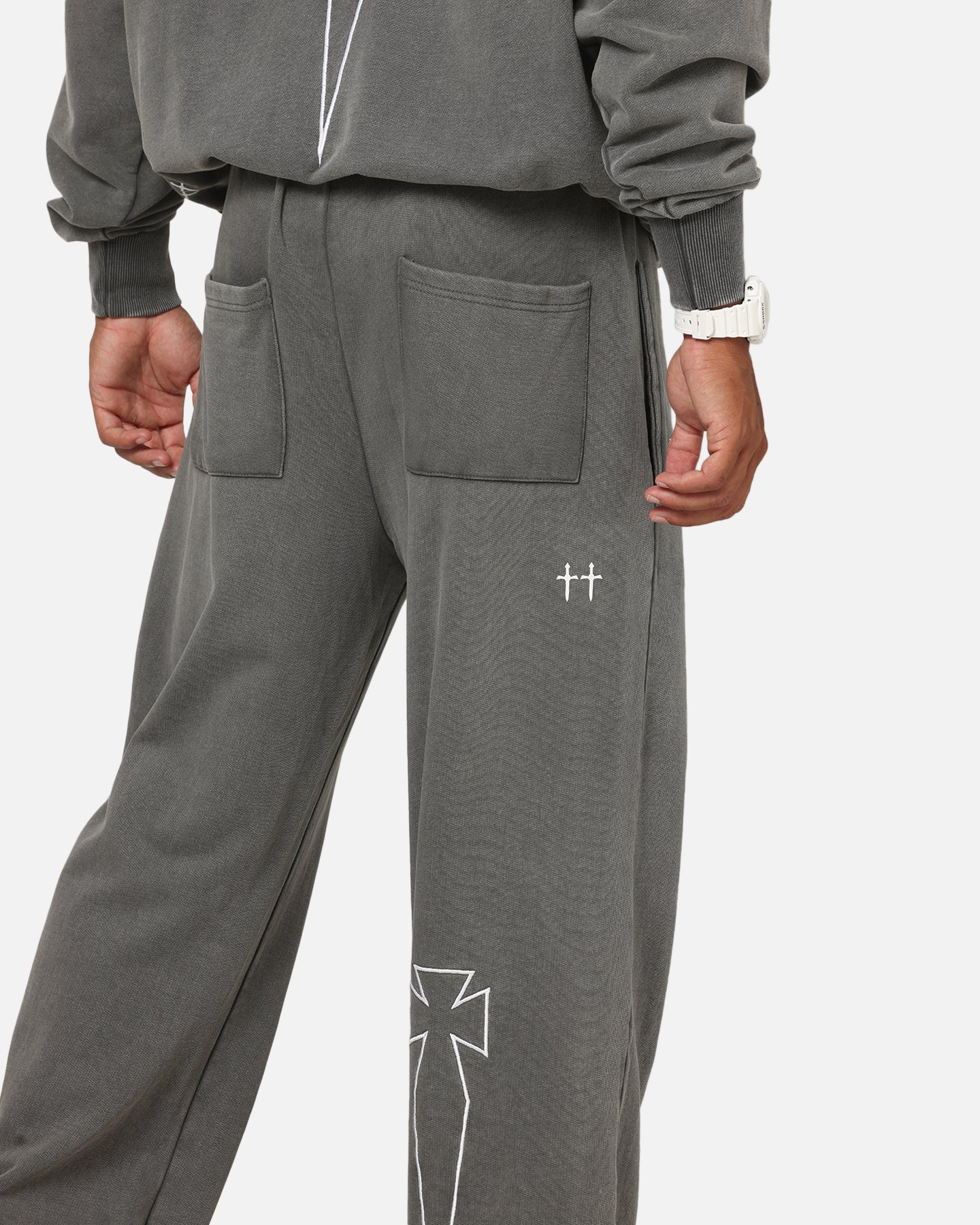 Saint Morta Athletc Sweatpants Washed Charcoal