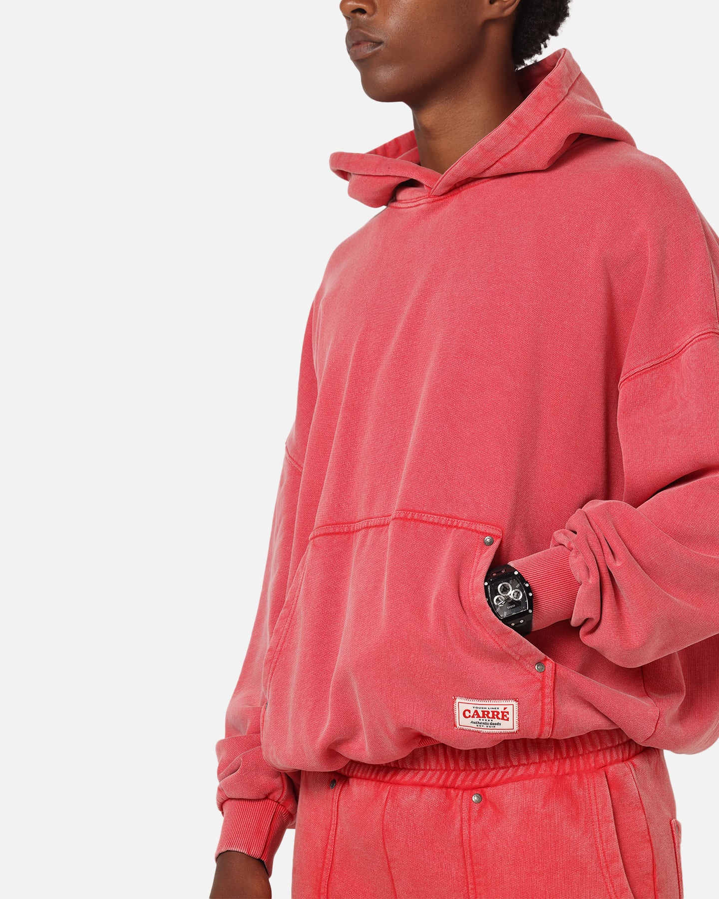 Carre Rivet Hoodie Pigment Washed