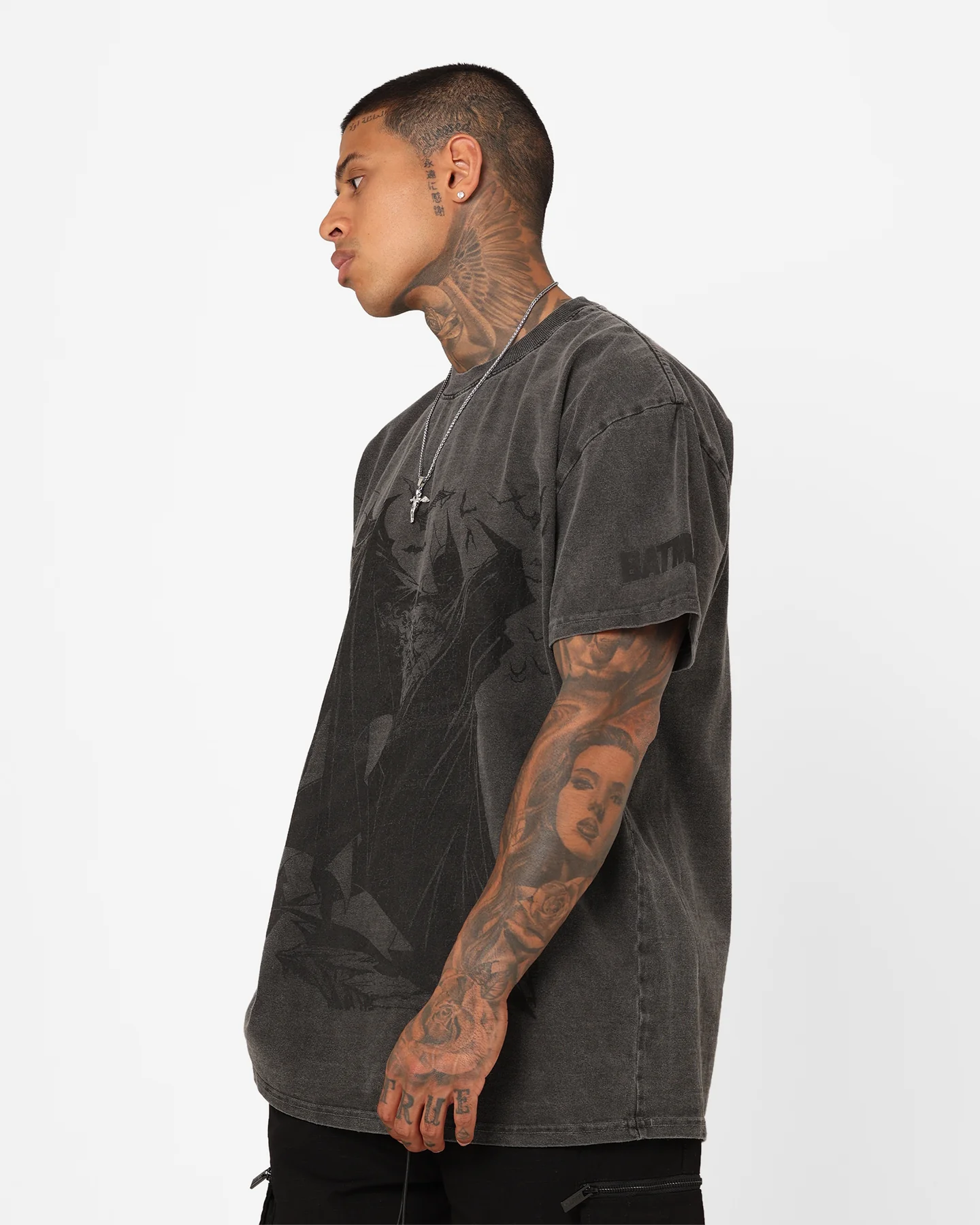 Goat Crew X DC Batman Issue #423 Noir Heavyweight Vintage T-Shirt Black Wash