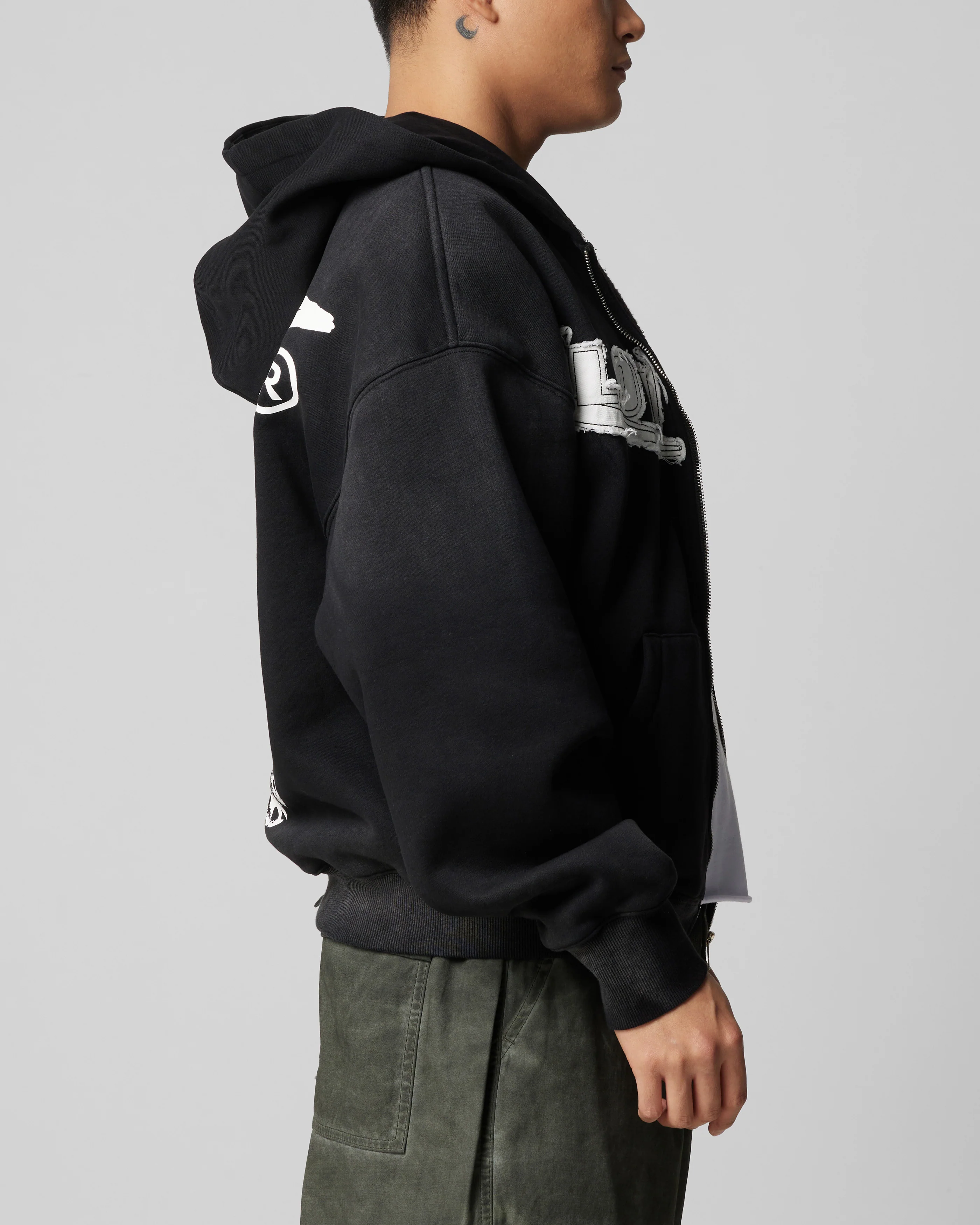 Loiter Peace To Make Zip Hoodie Black