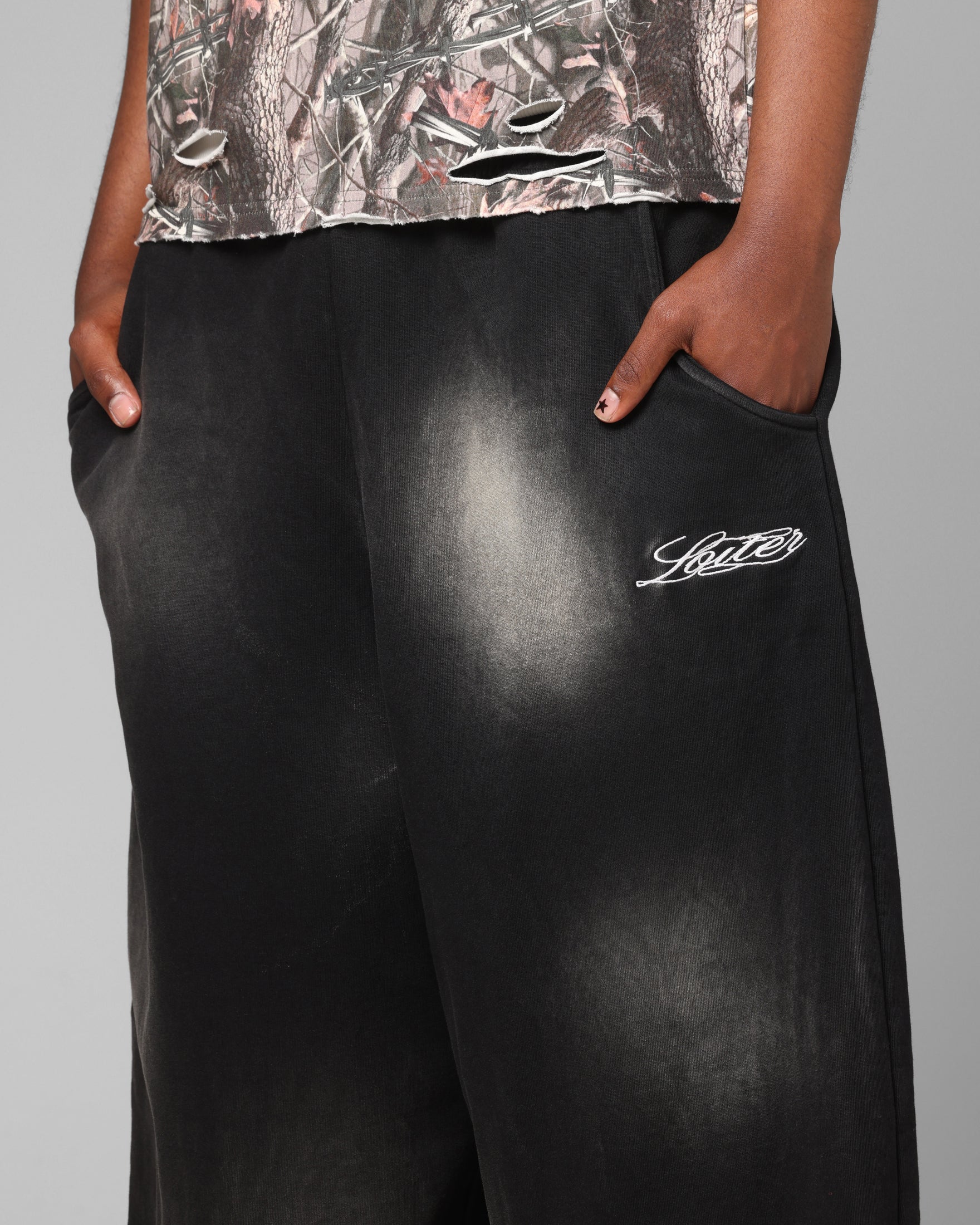 Loiter Purity Sweatpants Washed Black