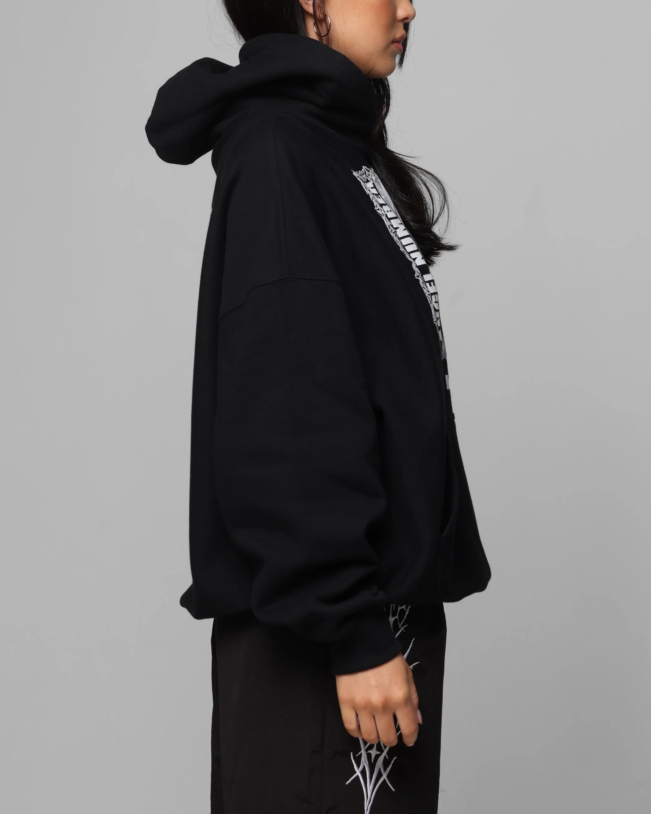 Loiter Angel Number Hoodie Black