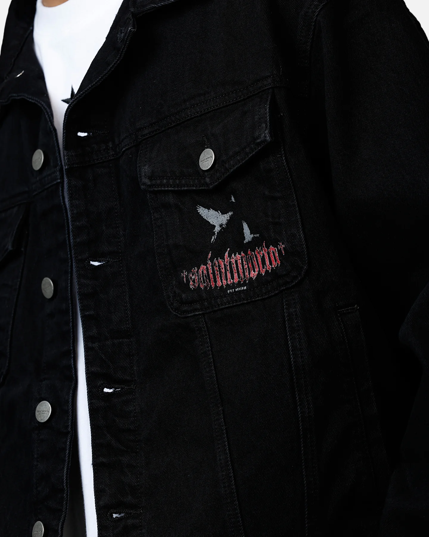 Saint Morta Amorfati Denim Jacket Black Shadow